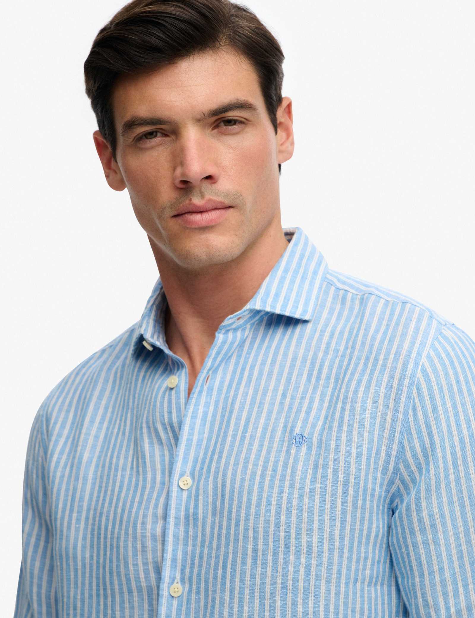 Relaxed Fit Striped Pure Linen Shirt - image 2