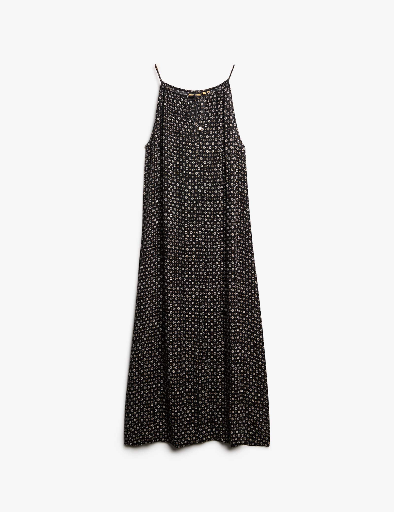 Floral V-Neck Strappy Maxi Beach Dress - image 1