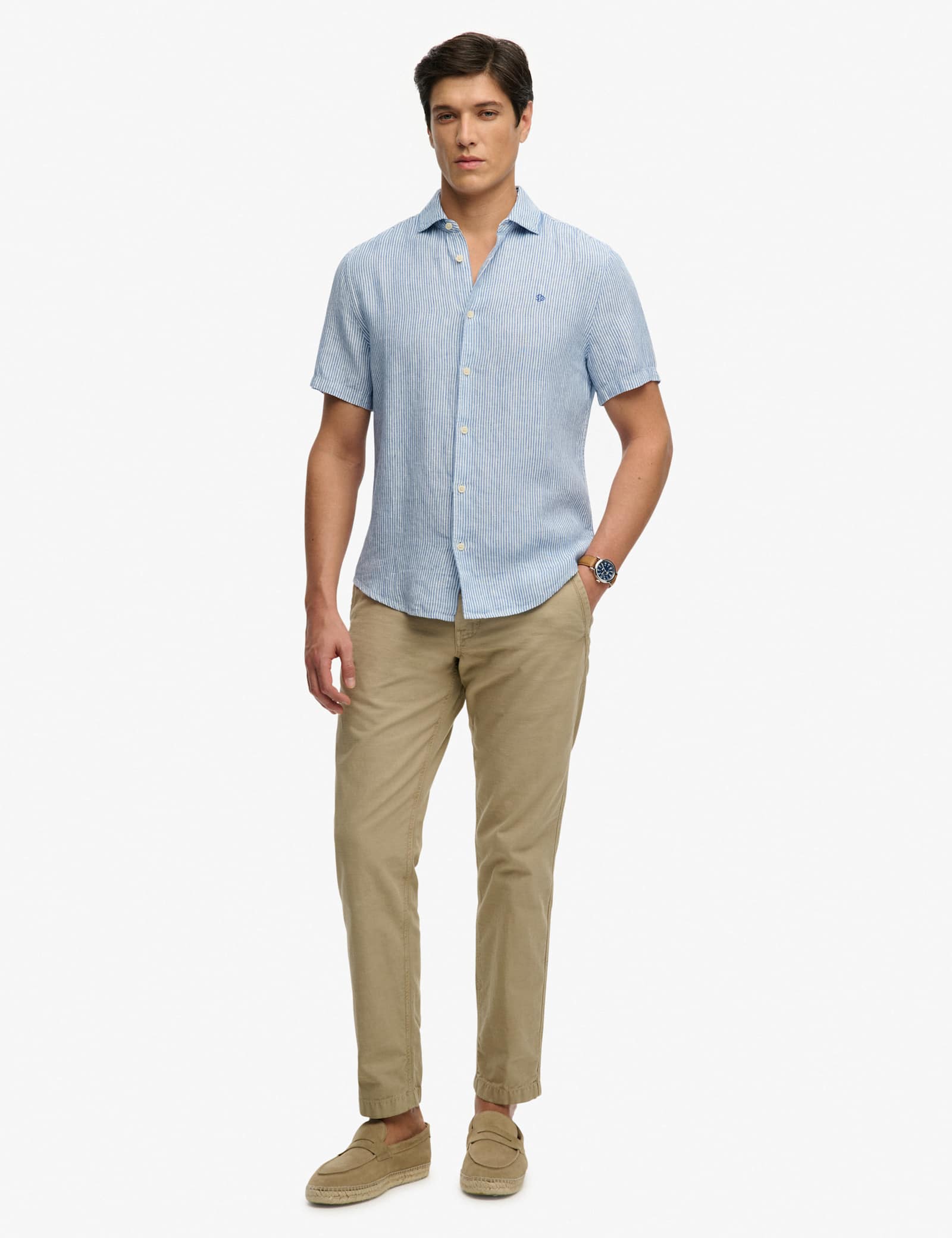 Relaxed Fit Pure Linen Striped Shirt - image 2