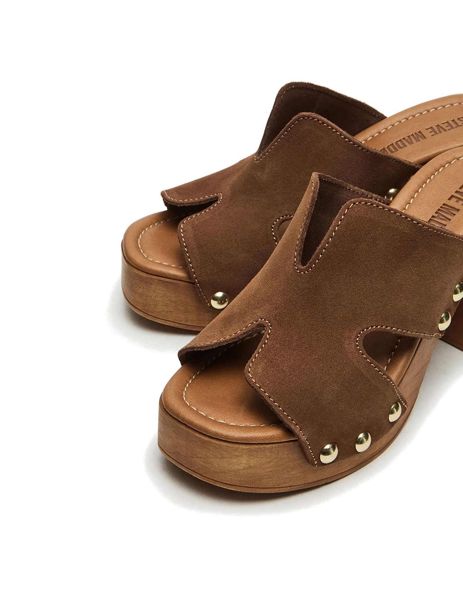 Suede Block Heel Sandals - image 3