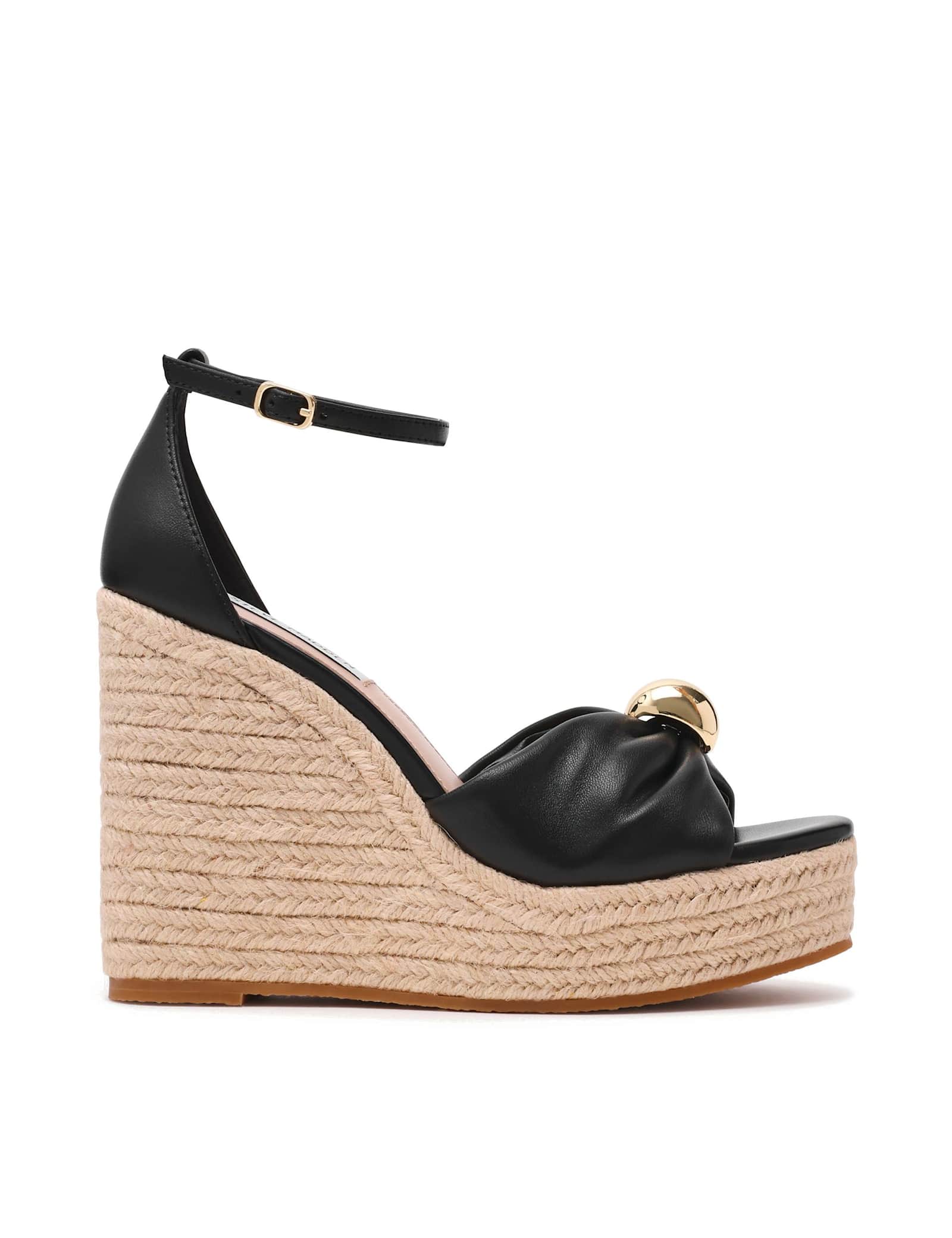 Taliya Leather Ankle Strap Wedge Sandals - image 1