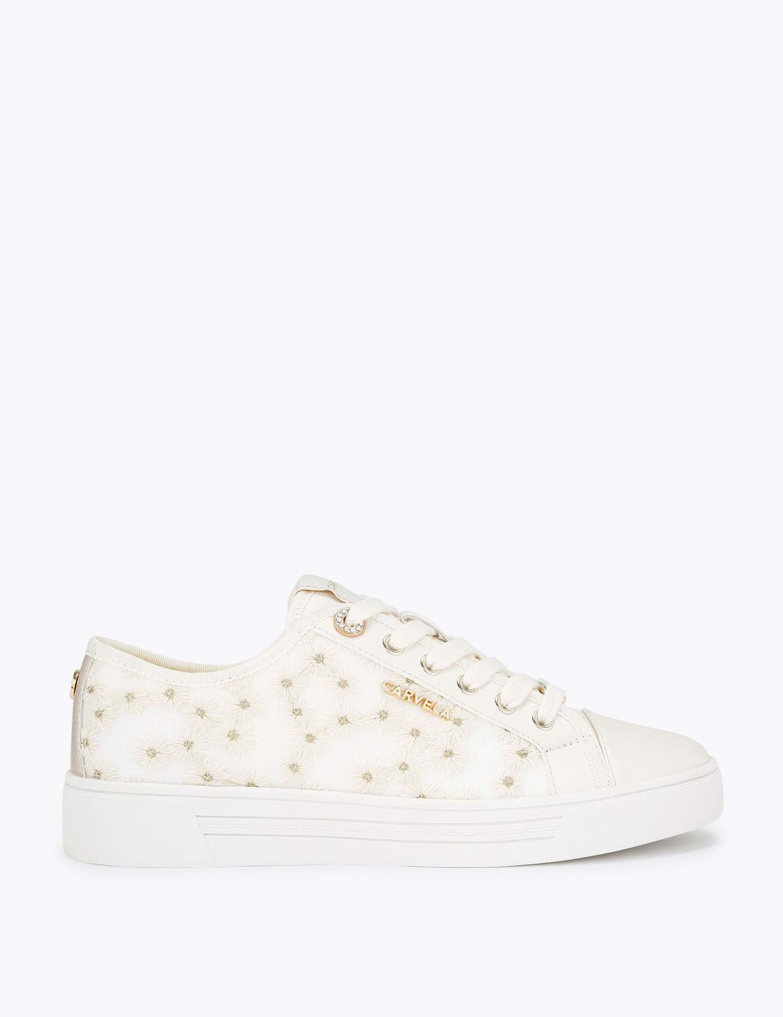 Mesh Floral Lace Up Trainers - image 1