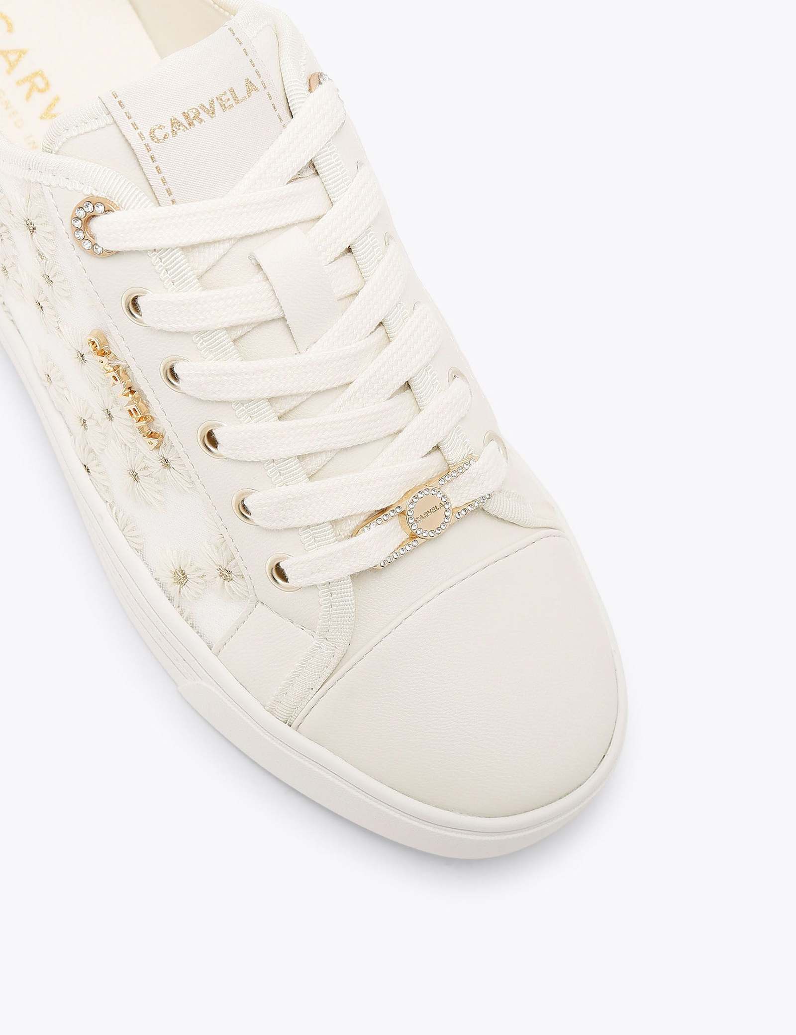 Mesh Floral Lace Up Trainers - image 3