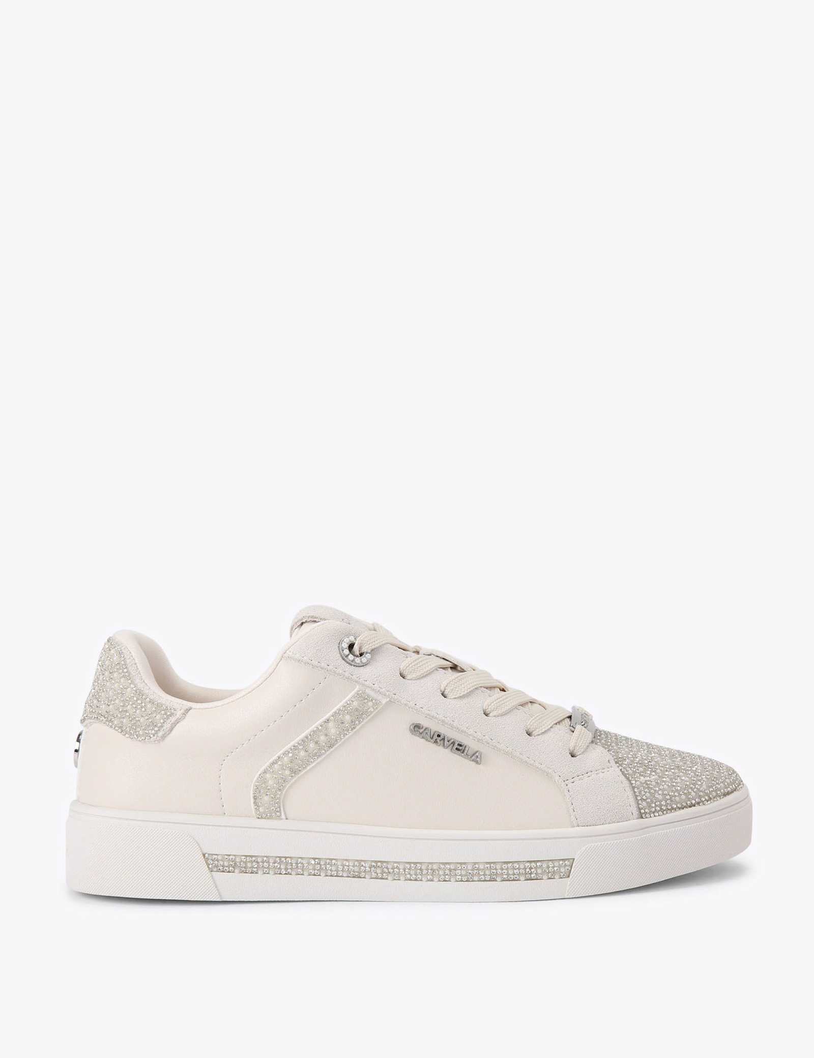 Sparkle Embellished Lace Up Trainers - image 1