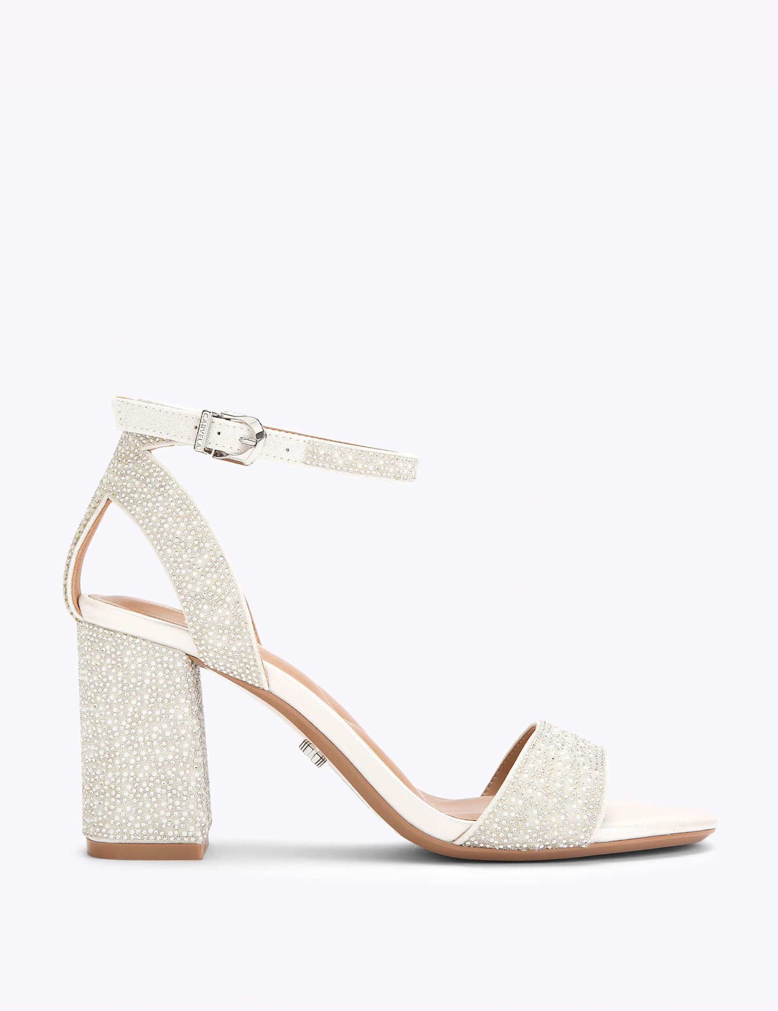 Embellished Ankle Strap Block Heels - image 1