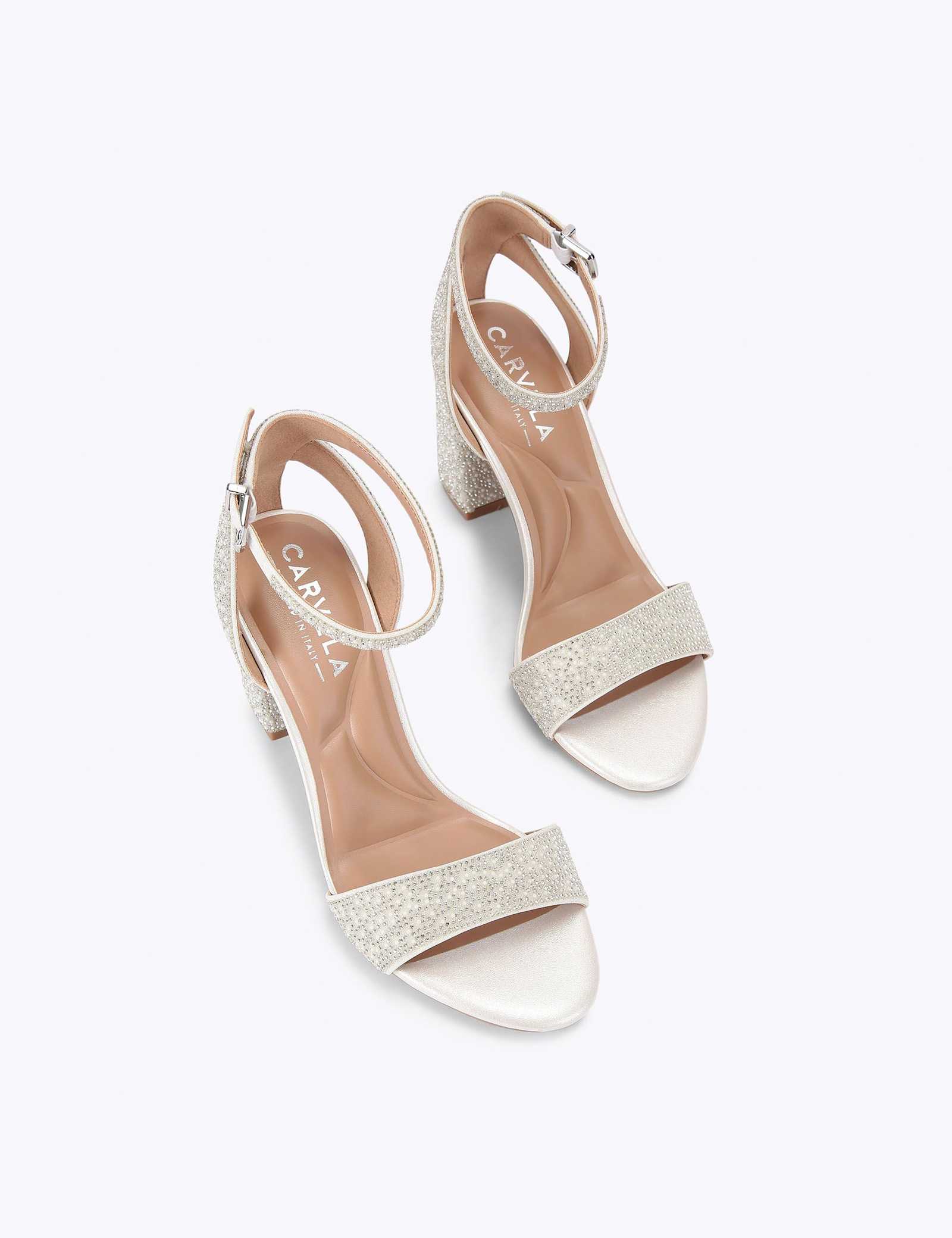 Embellished Ankle Strap Block Heels - image 5