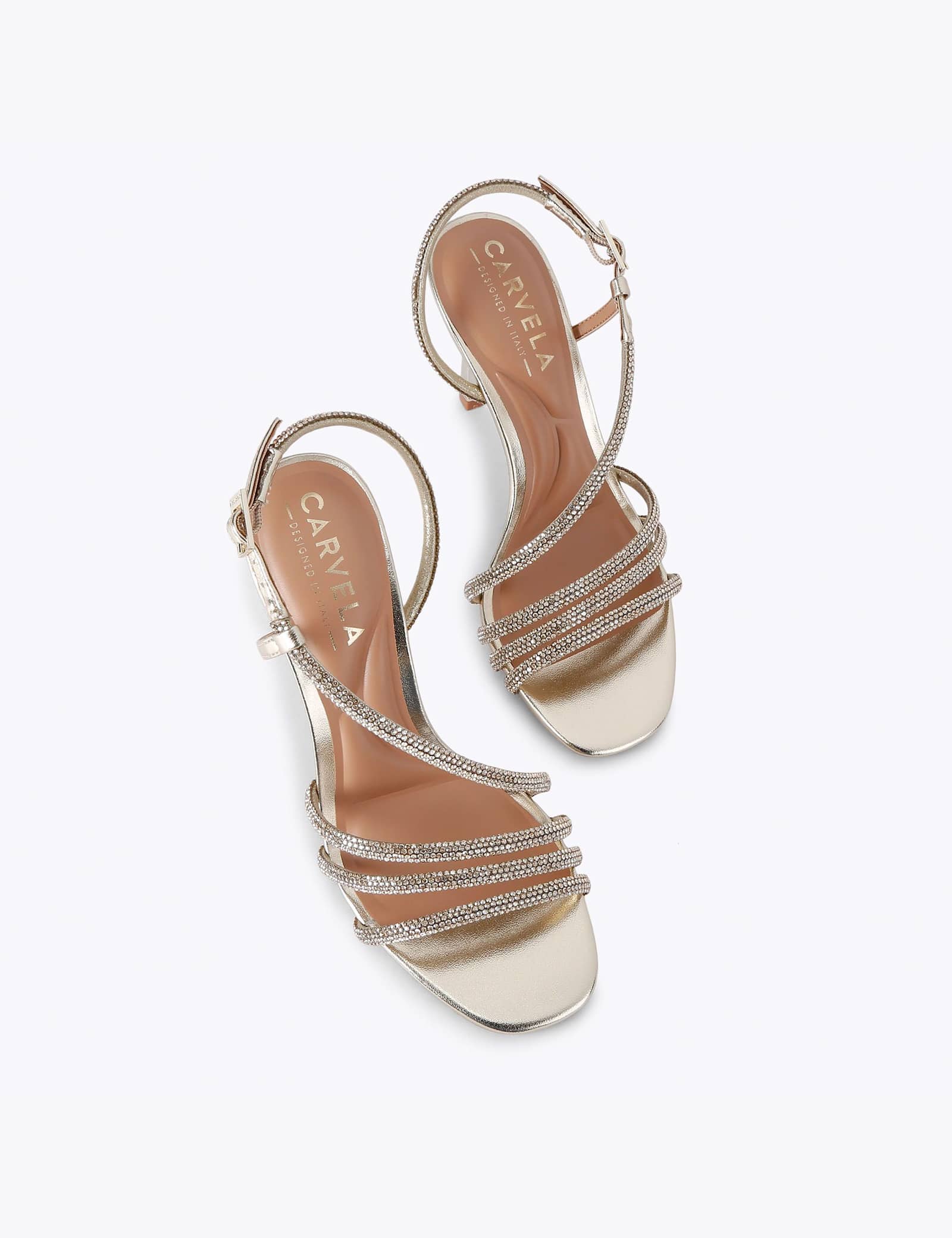 Sparkle Strappy Stiletto Heel Sandals - image 3