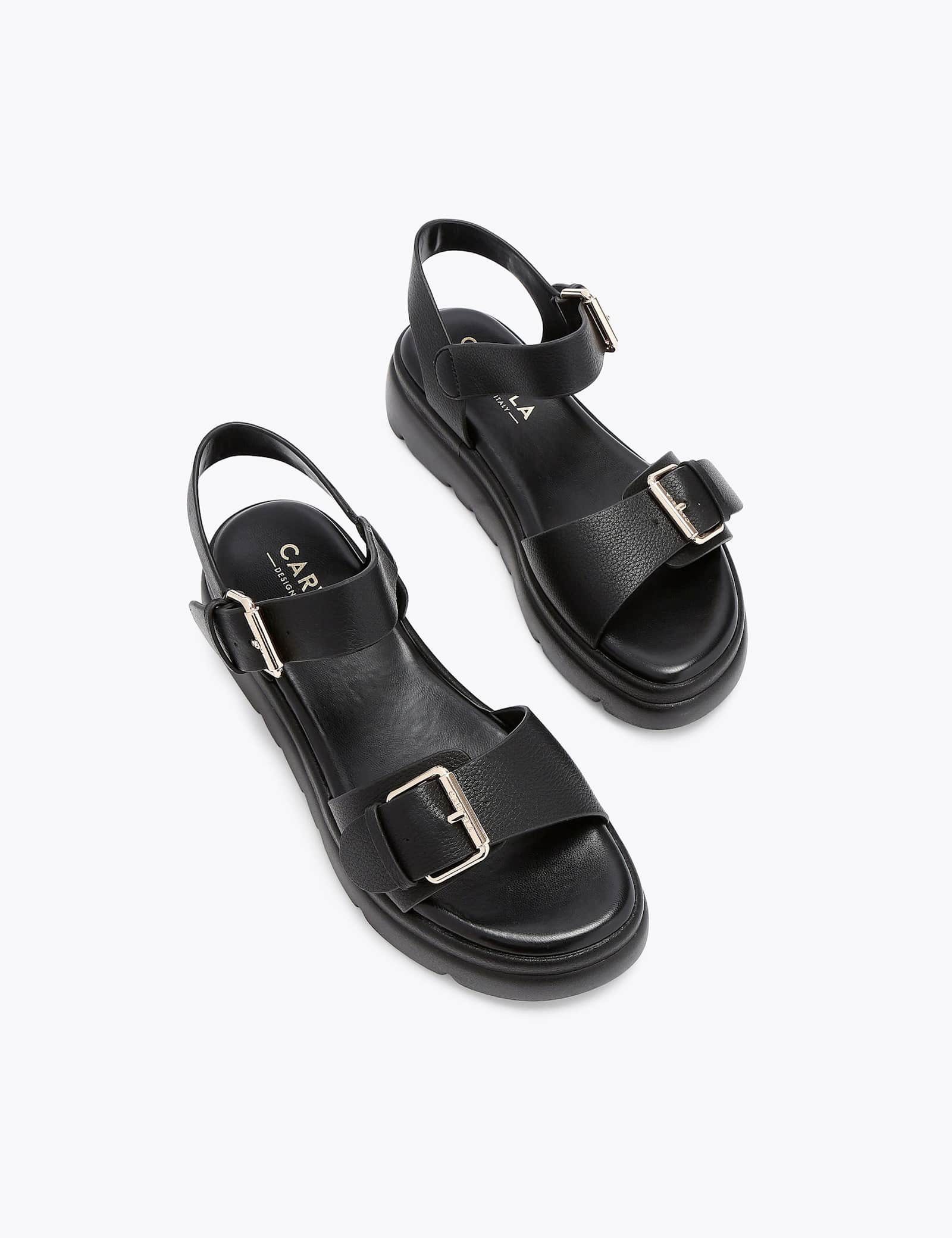 Double Buckle Flat Sandals - image 5