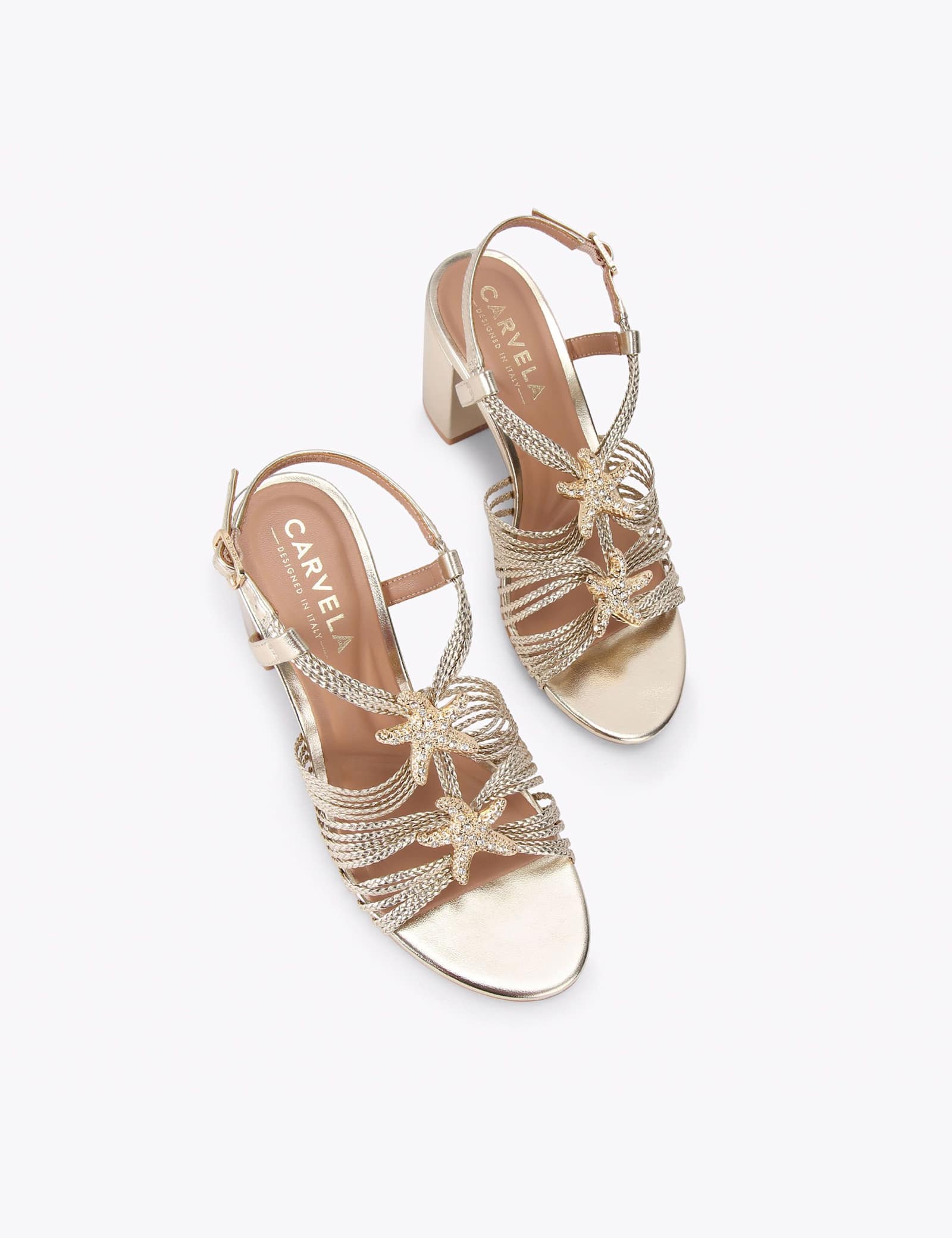 Metallic Starfish Block Heel Sandals - image 4