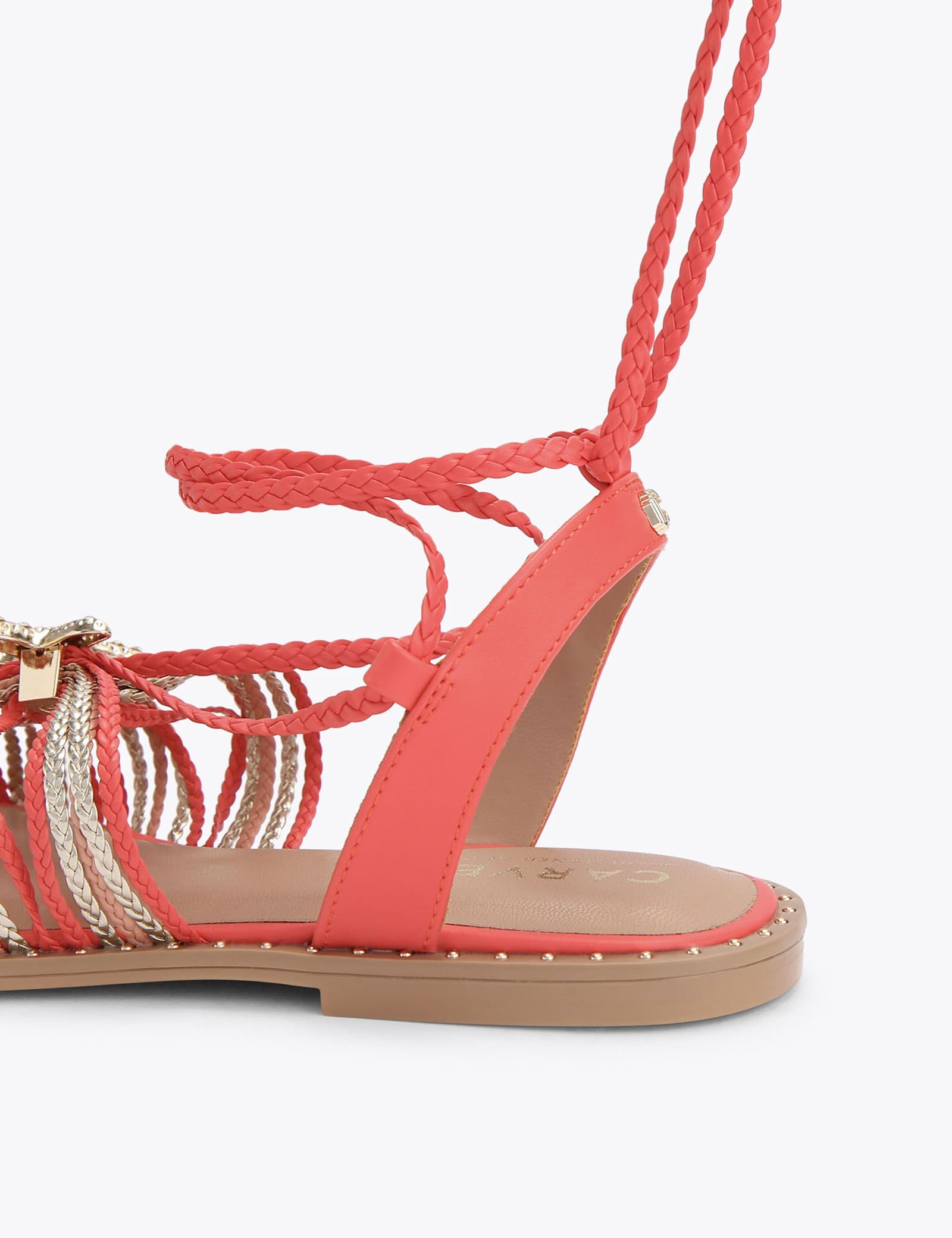 Embellished Ankle Tie Gladiator Sandals - image 4