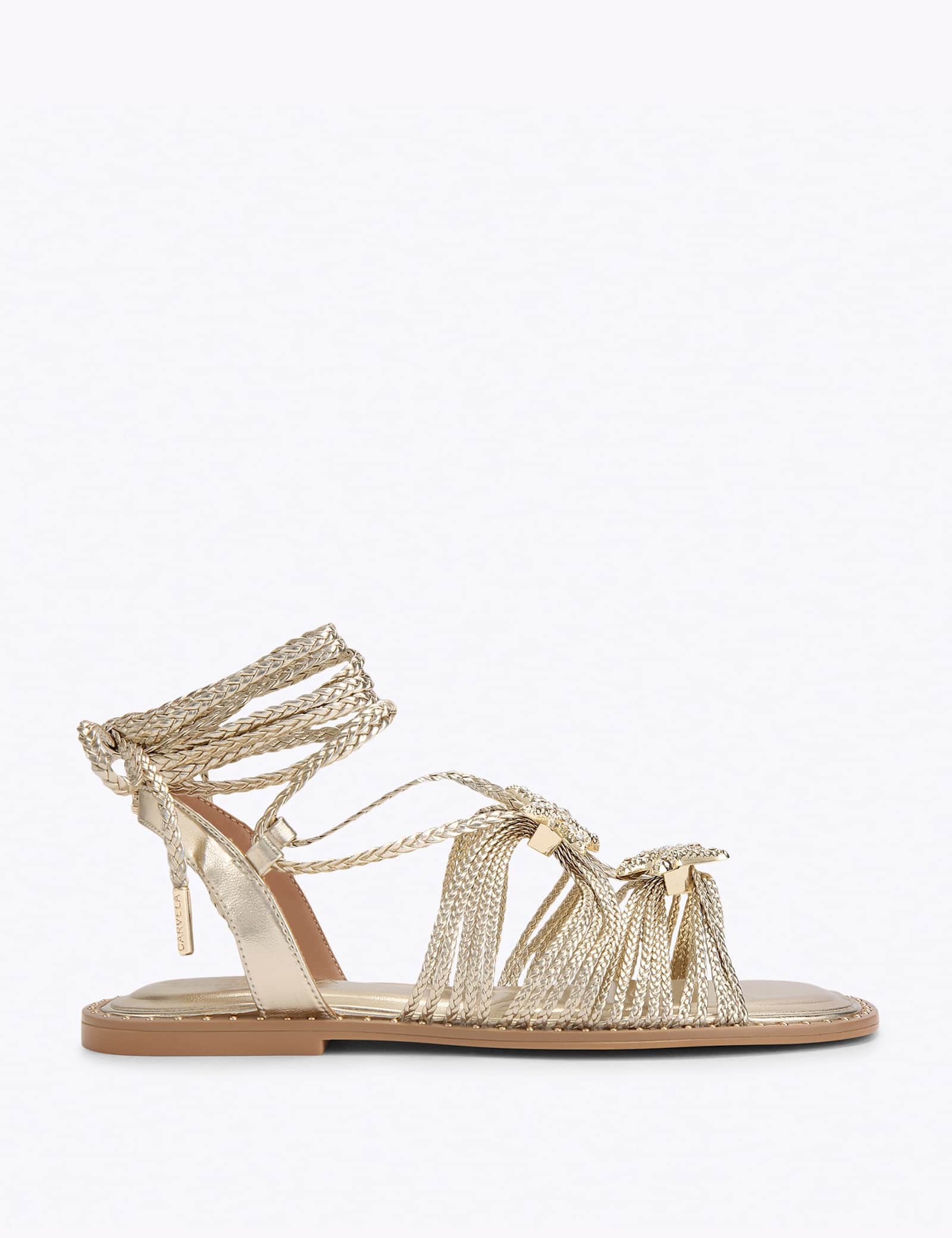 Embellished Ankle Tie Gladiator Sandals - image 2
