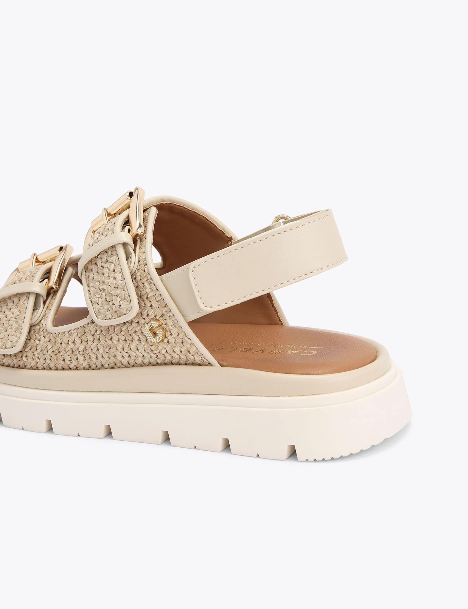 Woven Buckle Flatform Slingback Sandals - image 4