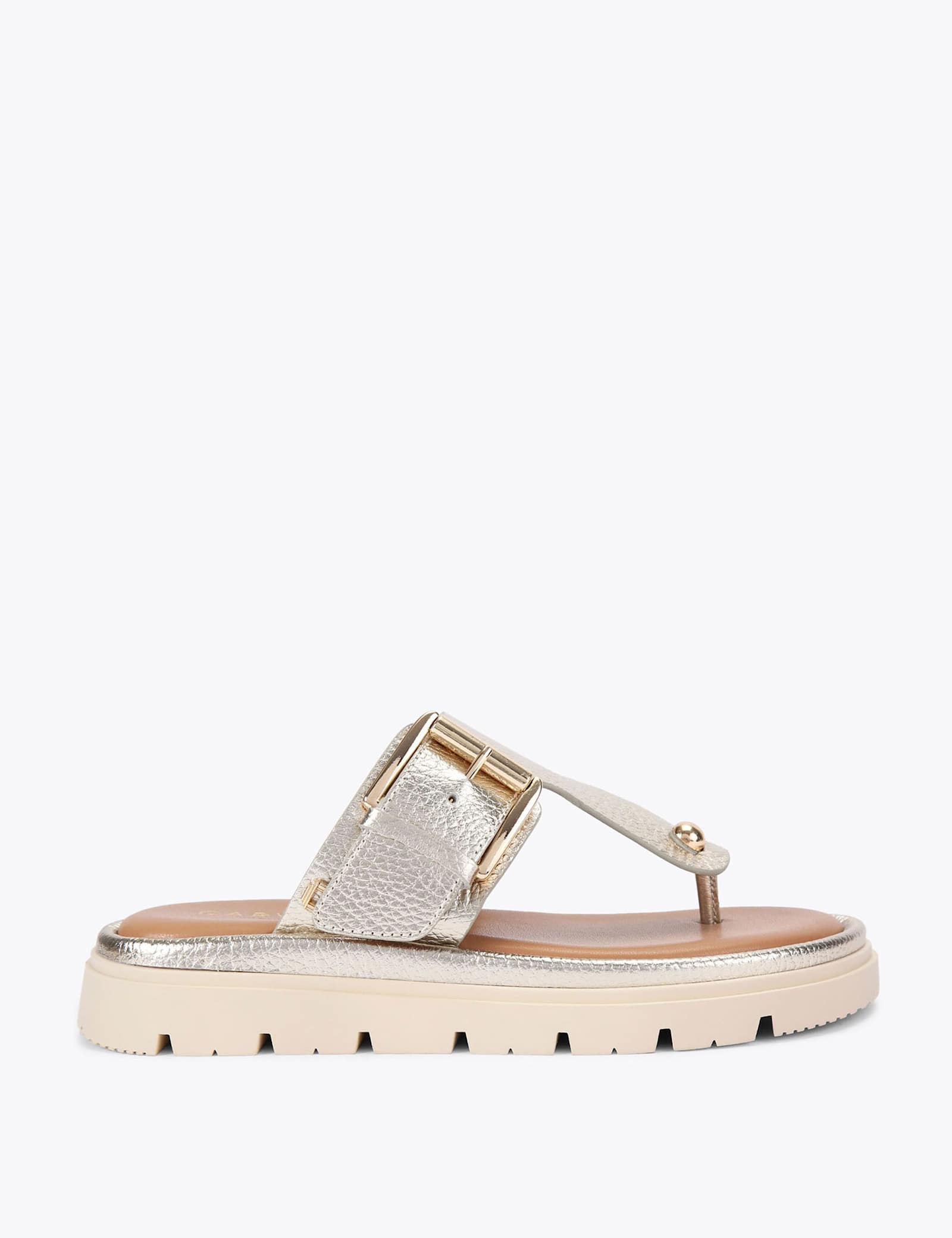 Leather T-Bar Flatform Sandals - image 3