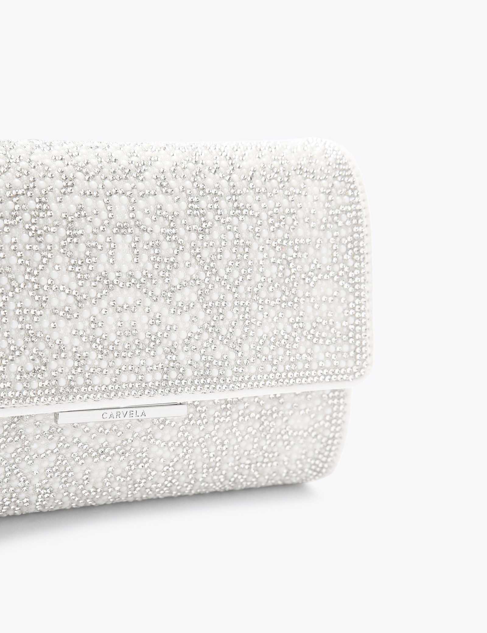 Embellished Chain Strap Clutch Bag - image 4