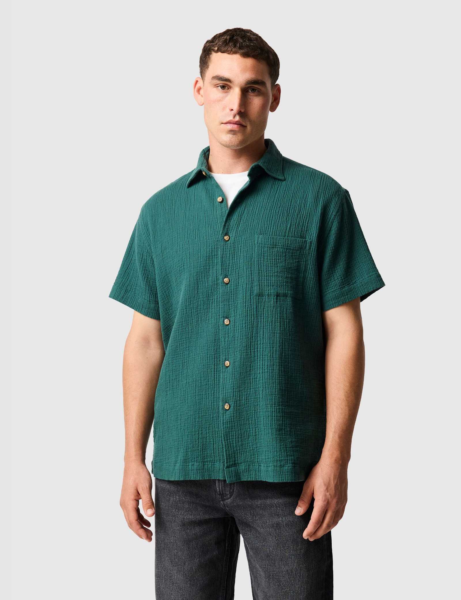 Adams Cotton Rich Textured Shirt - image 1