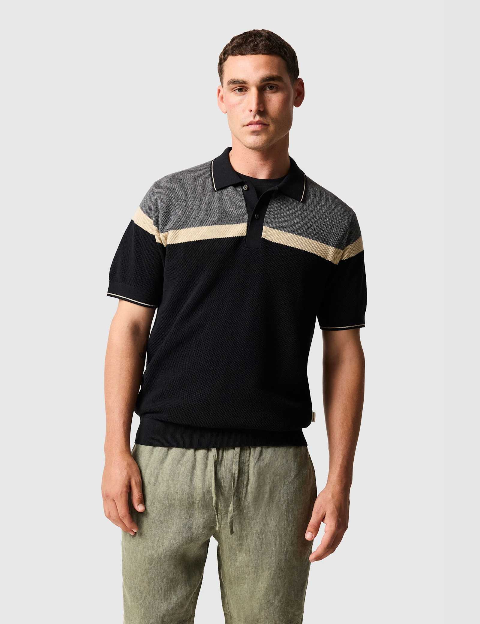 Barret Reef Pure Cotton Knitted Polo Shirt - image 1