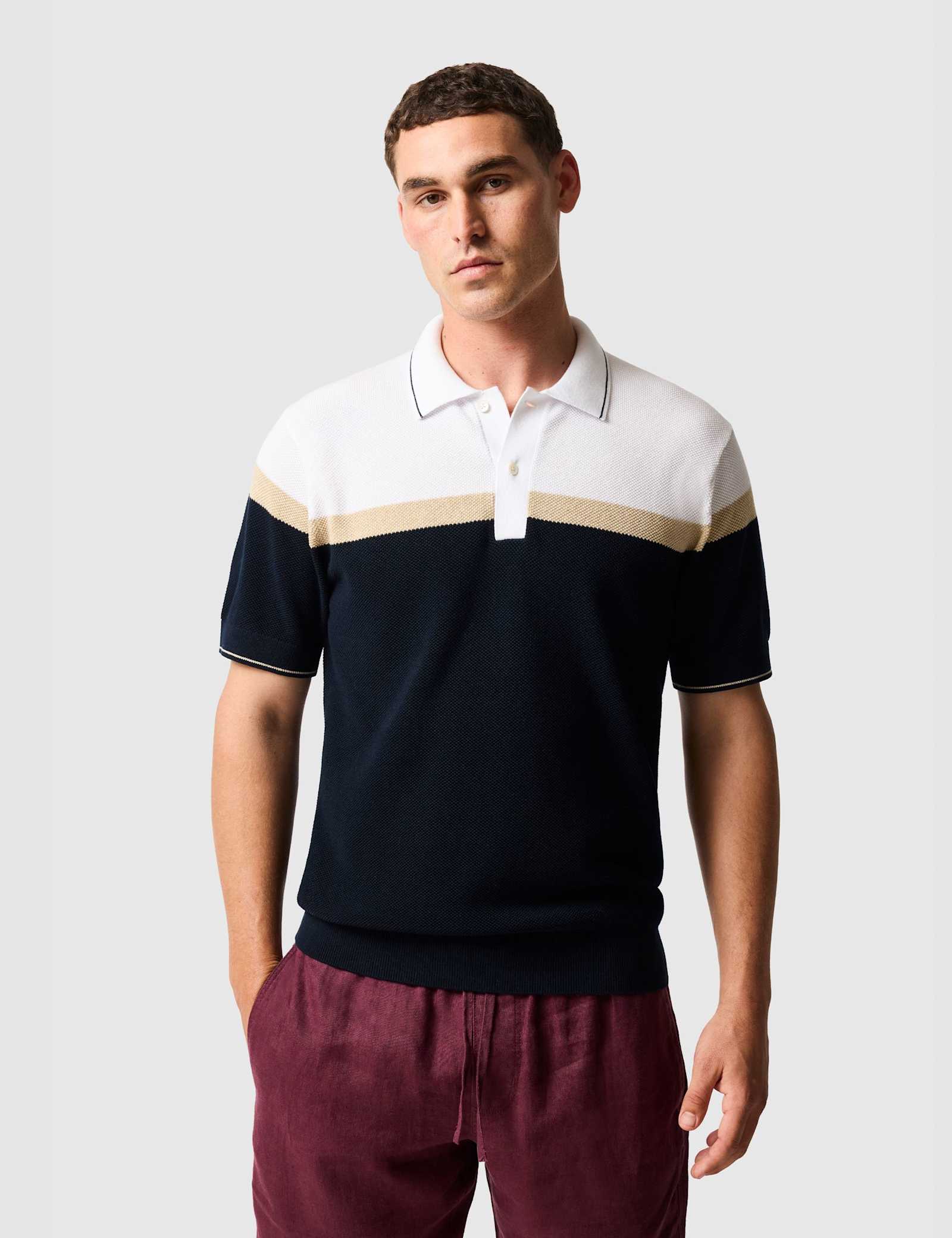 Barret Reef Pure Cotton Knitted Polo Shirt - image 2