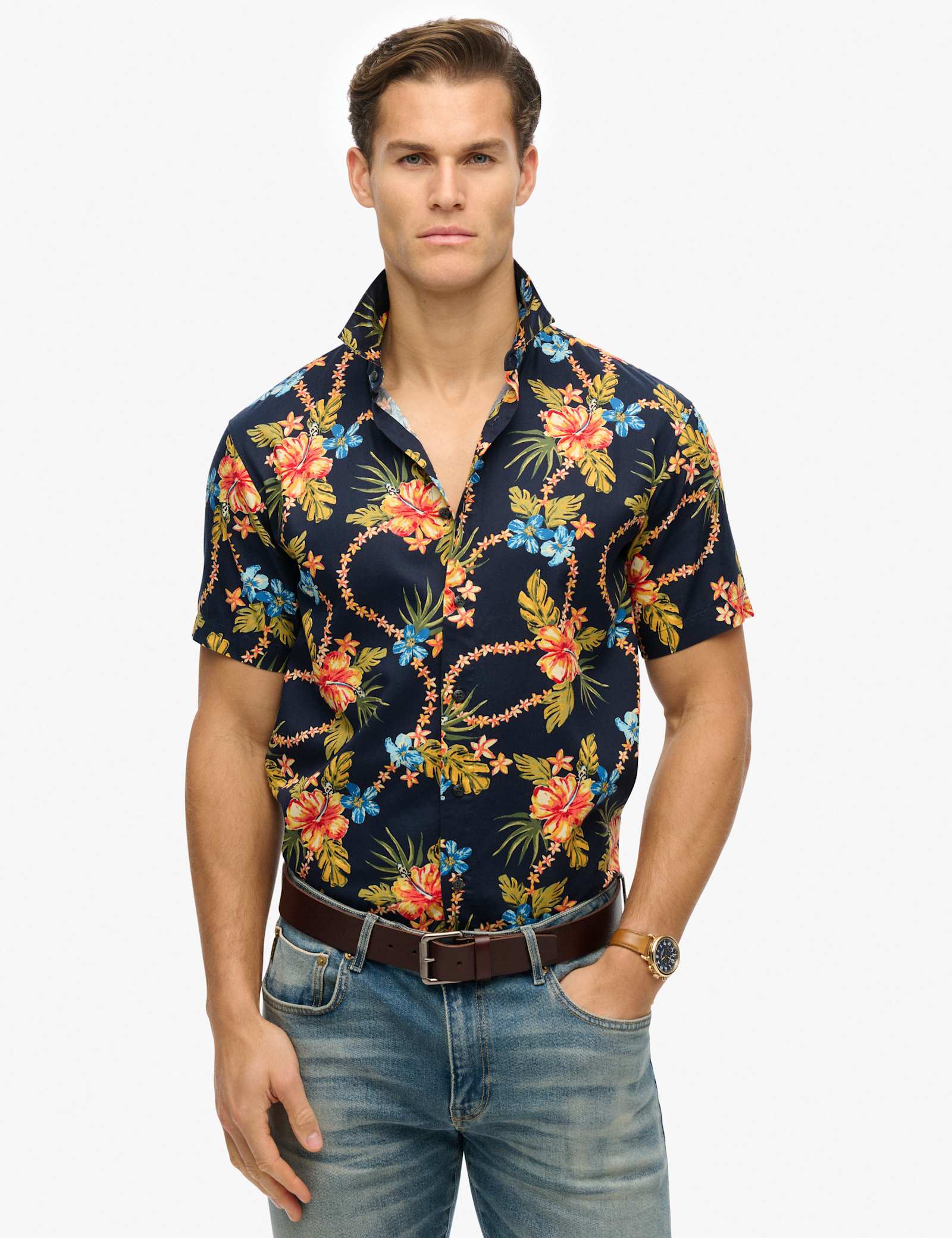 Cotton Blend Hawaiian Shirt - image 2