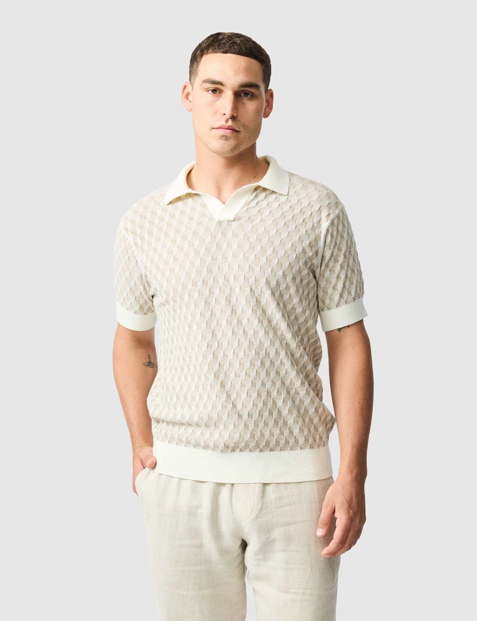 Galdfield Pure Cotton Knitted Polo Shirt - image 1