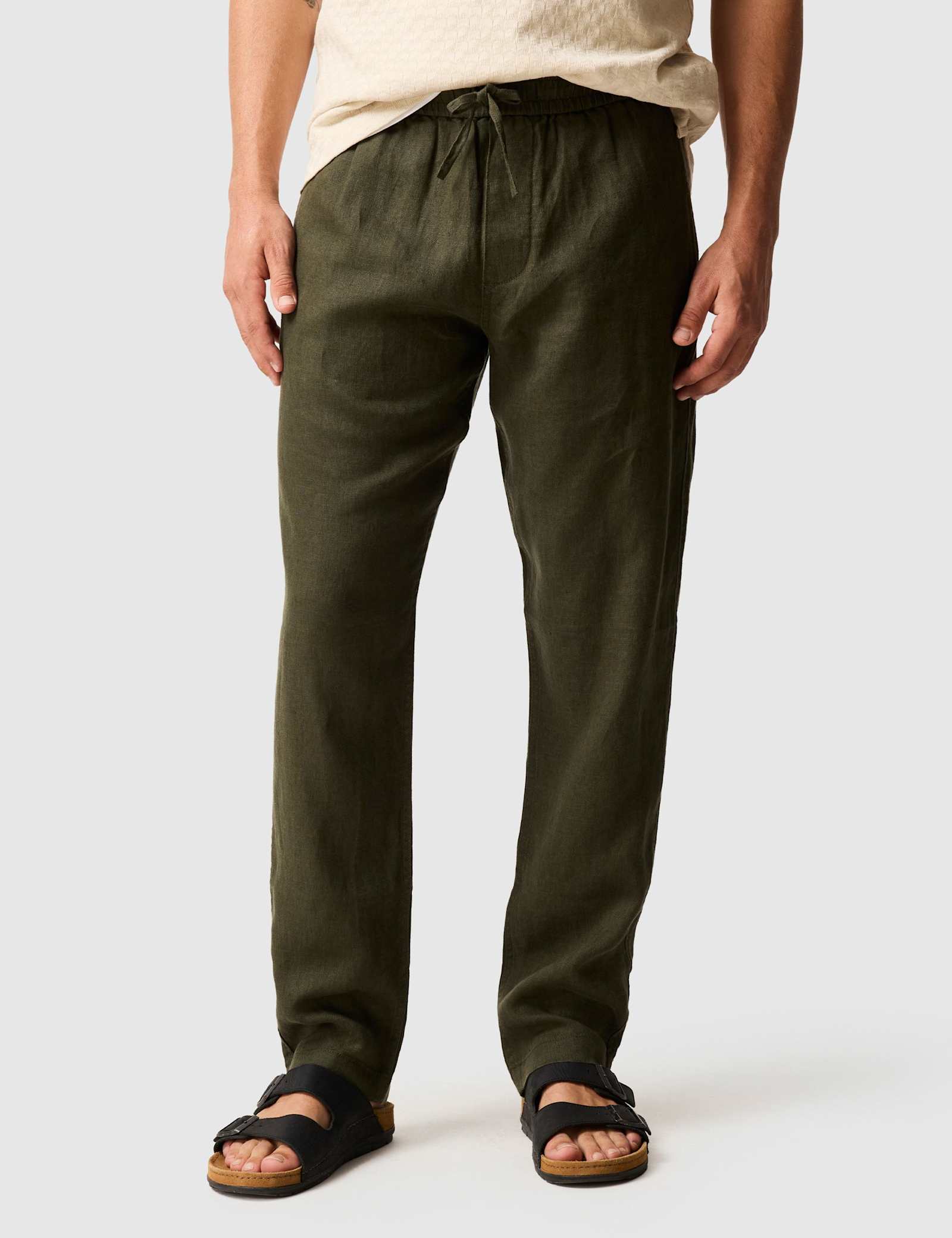 Pure Linen Lightweight Trousers - image 1