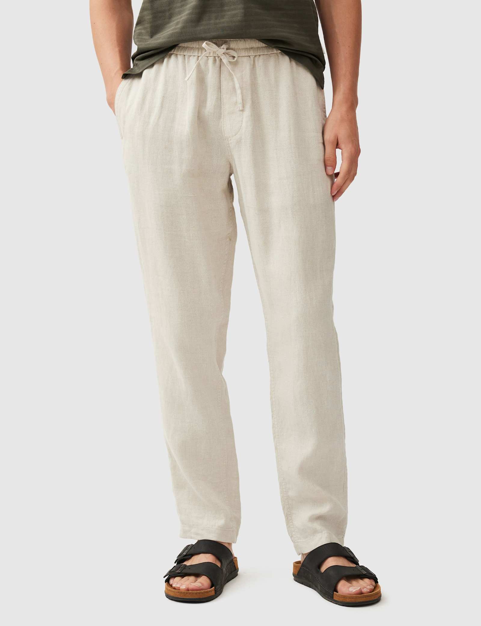 Pure Linen Lightweight Trousers - image 2
