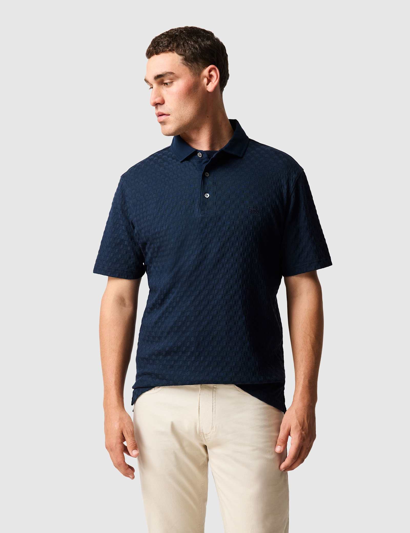 Huntsbury Pure Cotton Textured Polo Shirt - image 3