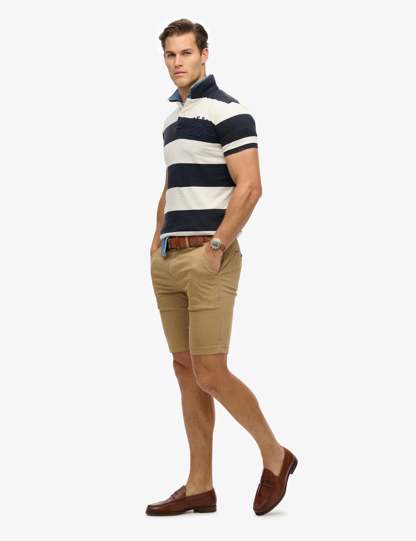 Slim Fit Cotton Rich Chino Shorts - image 3