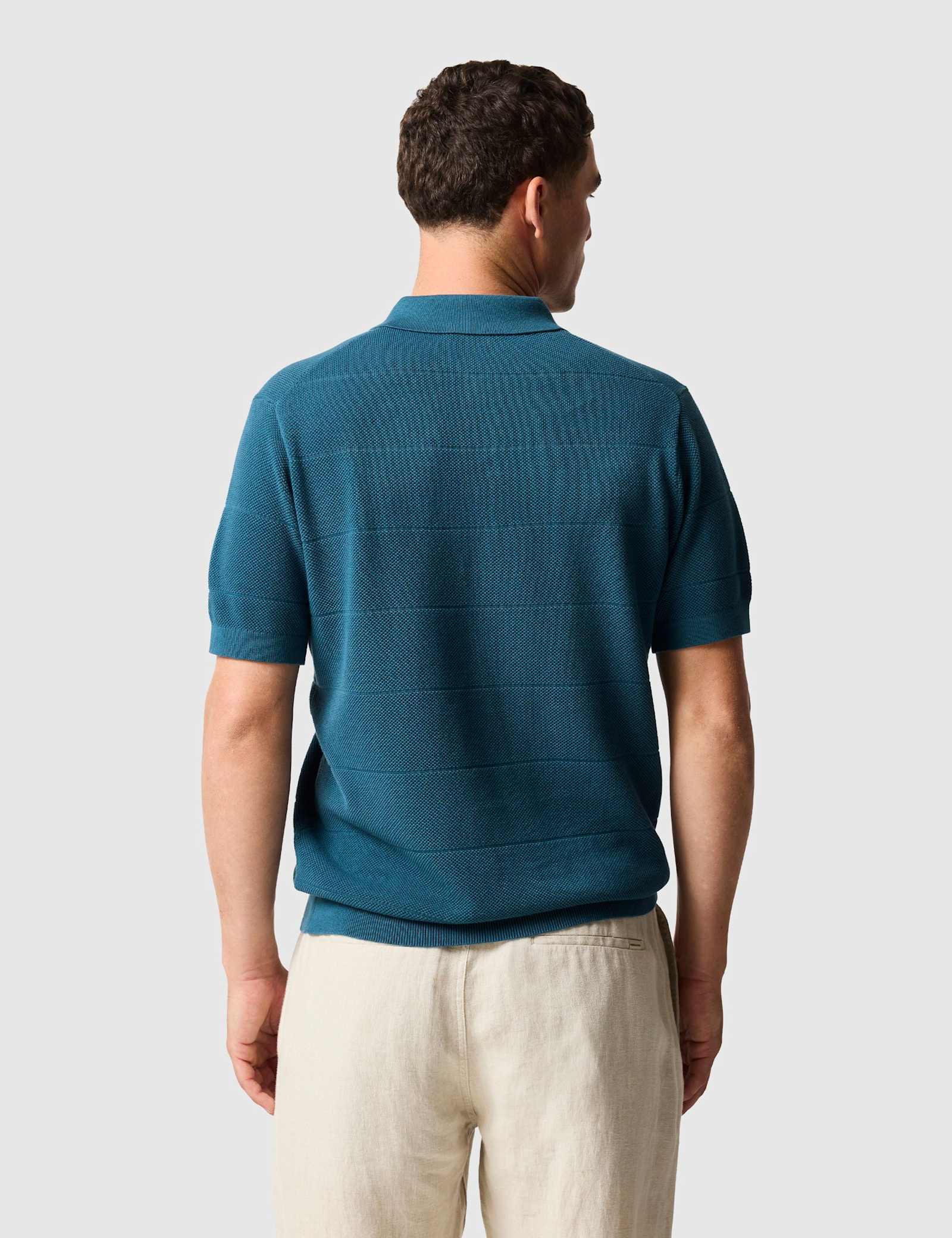 Masons Flat Pure Cotton Knitted Polo Shirt - image 2