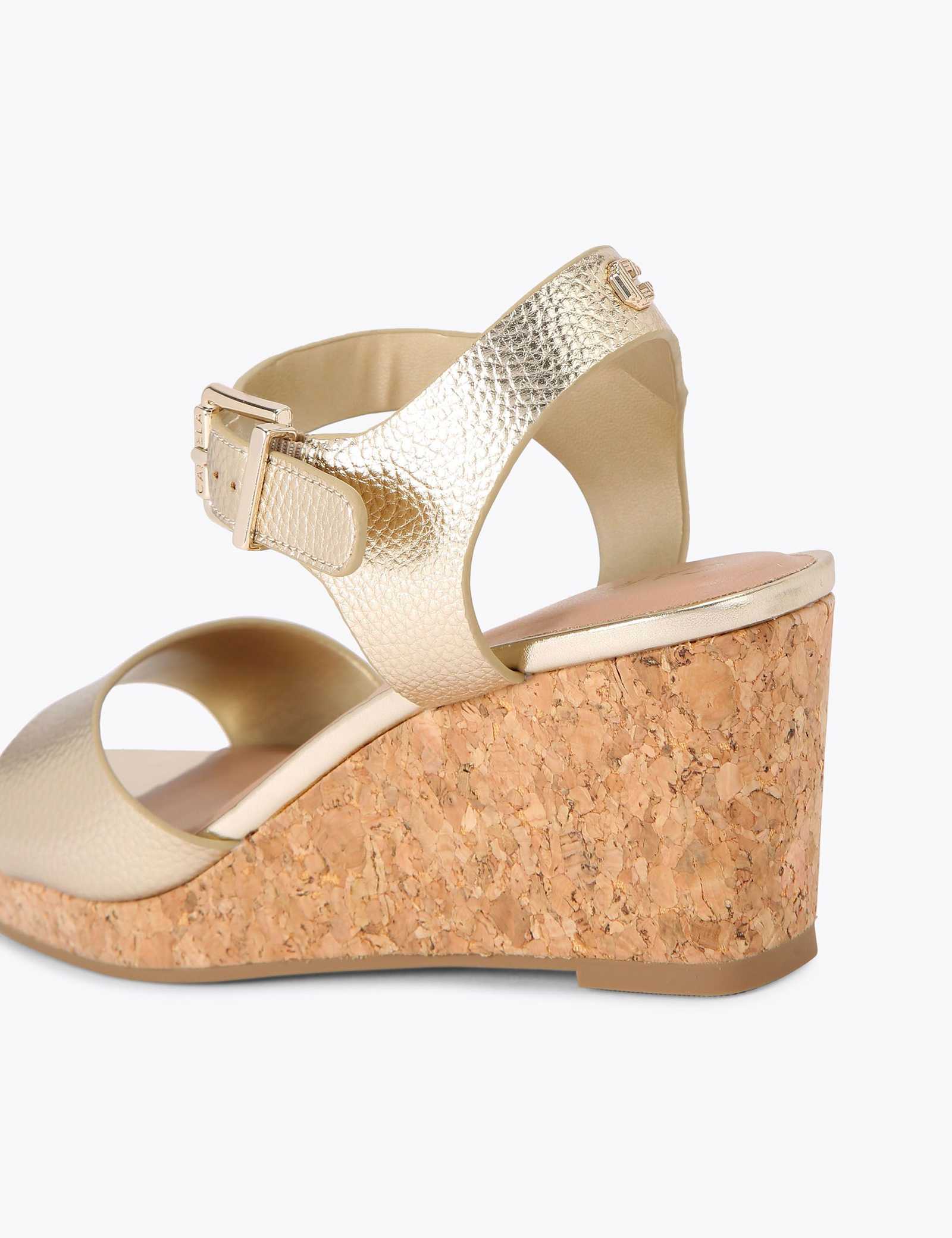 Metallic Wedge Sandals - image 4