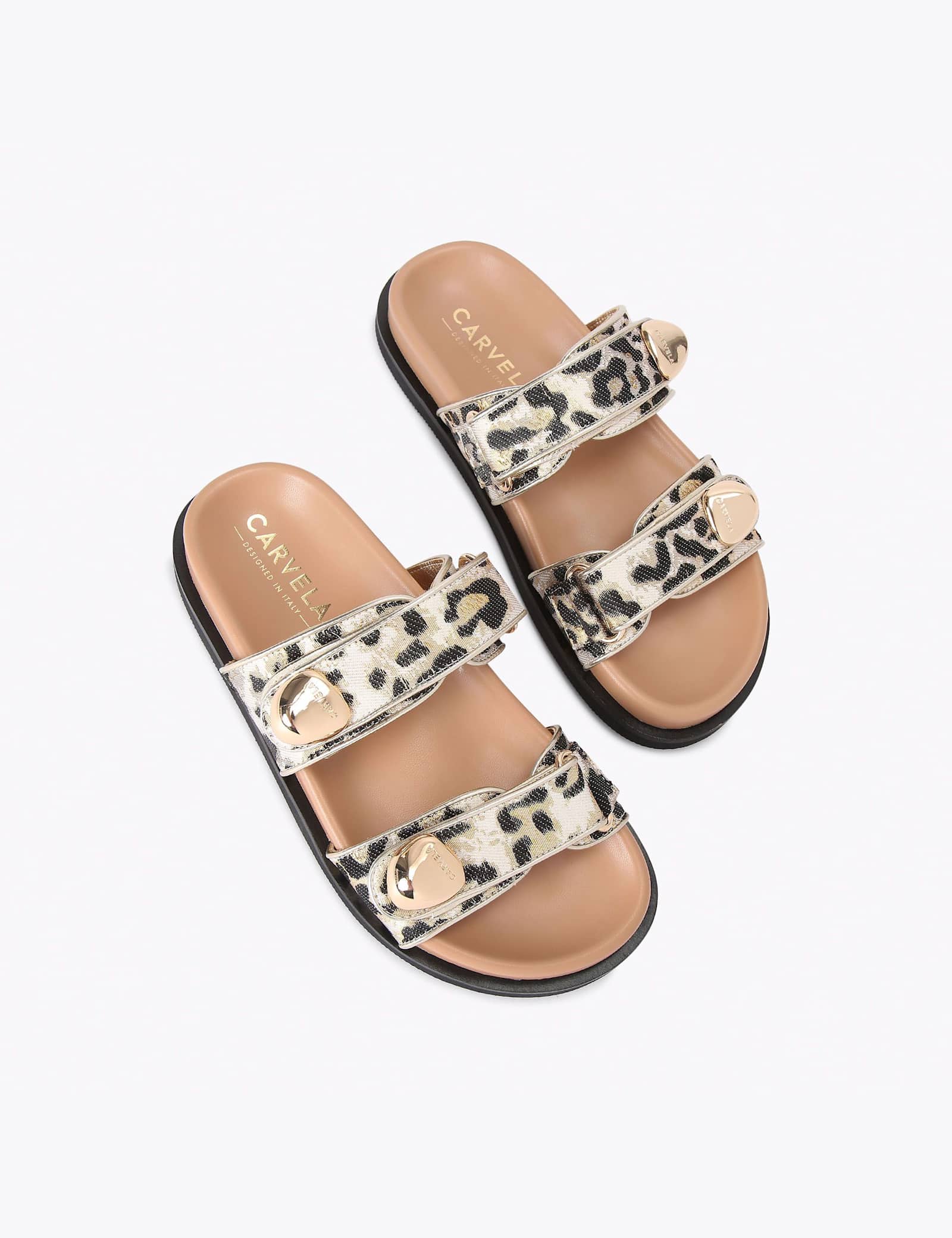Leopard Print Double Buckle Flat Sandals - image 4