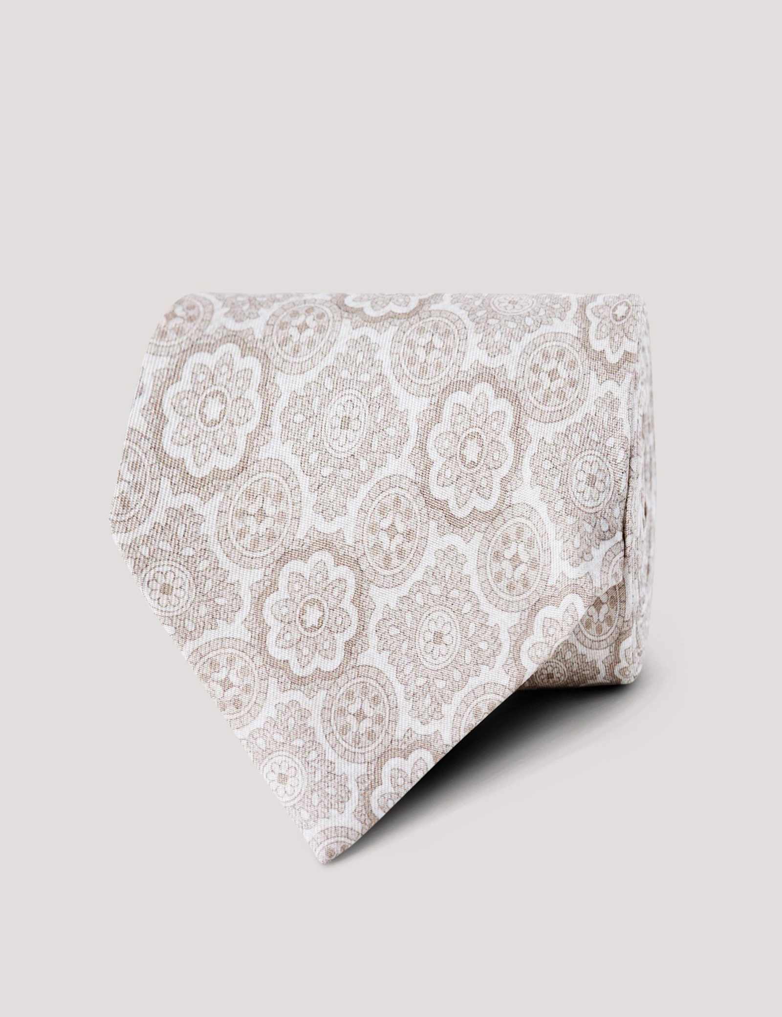 Medallion Print Pure SilkTie - image 1