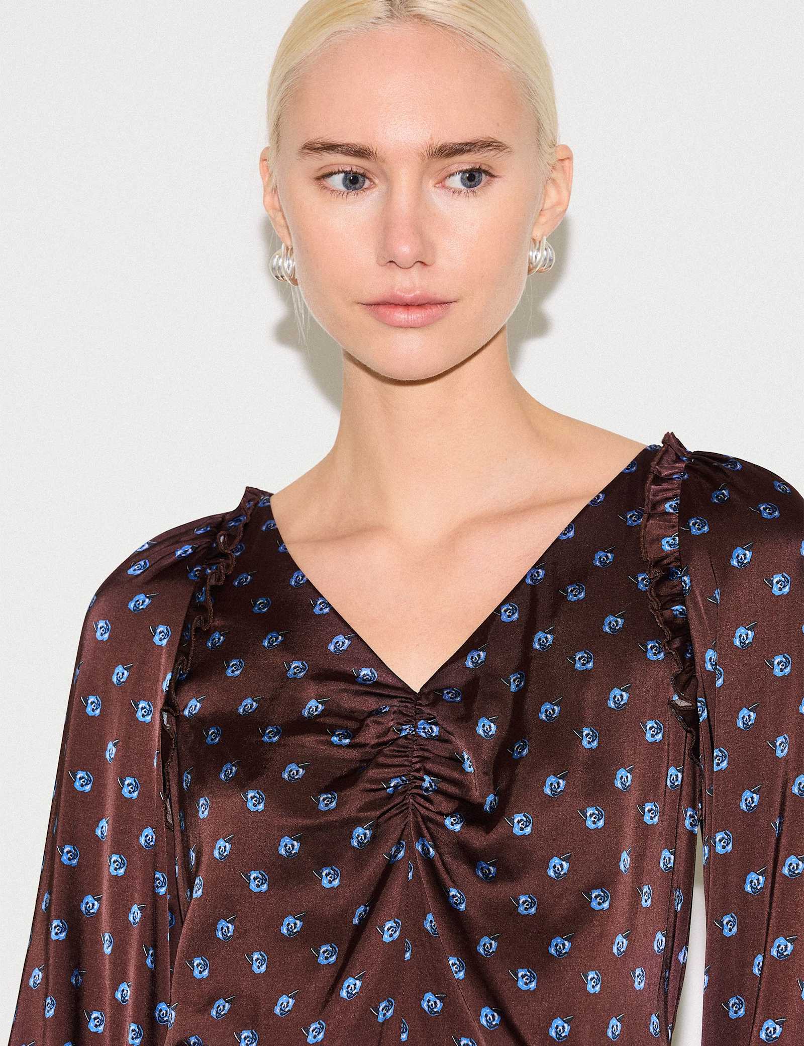 Floral V-Neck Blouse - image 2