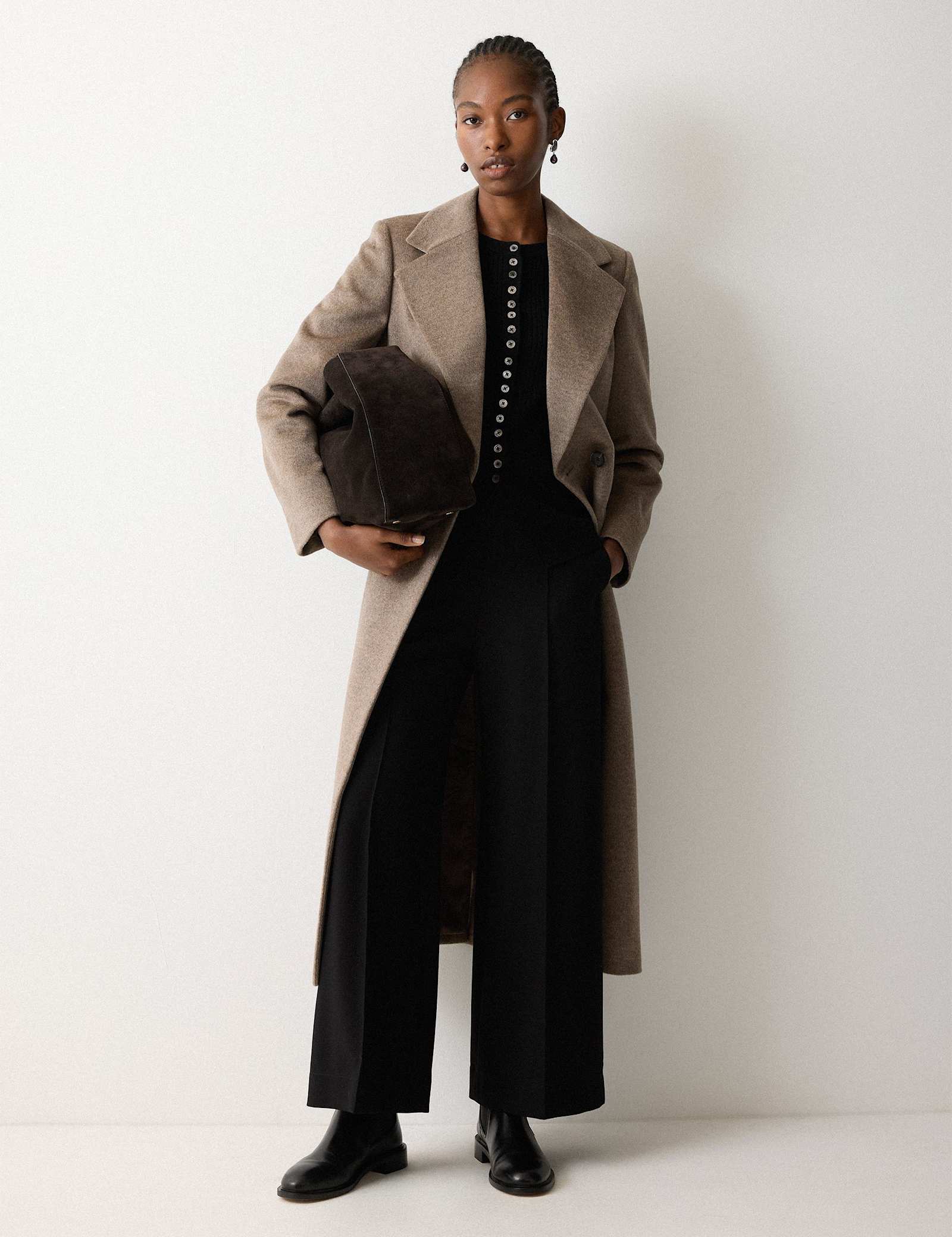 Crepe Wide Leg Ankle Grazer Trousers - image 2