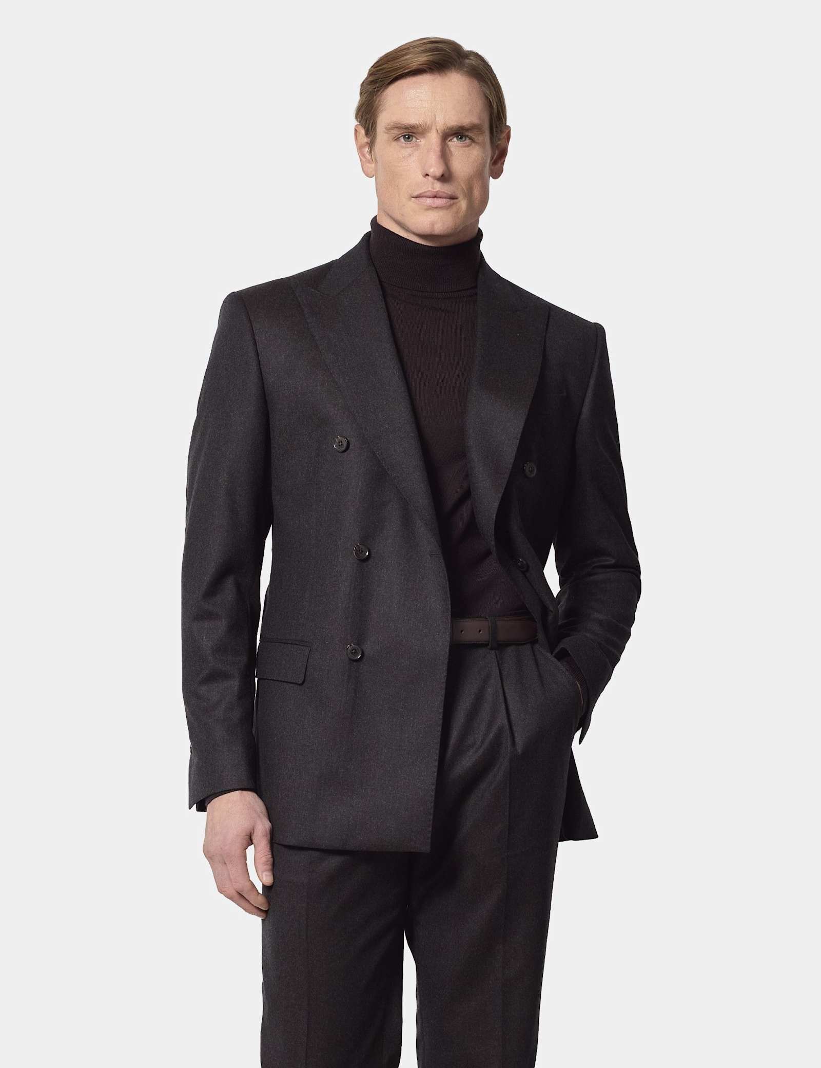 Regular Fit Pure Wool Double Breasted Jacket - image 1