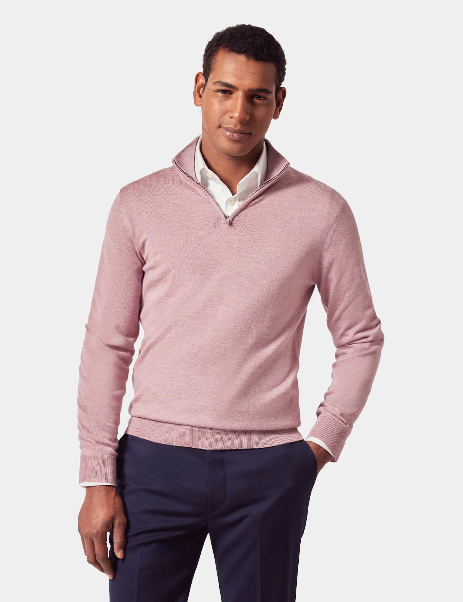 Pure Wool Half Zip Jumper - image 5