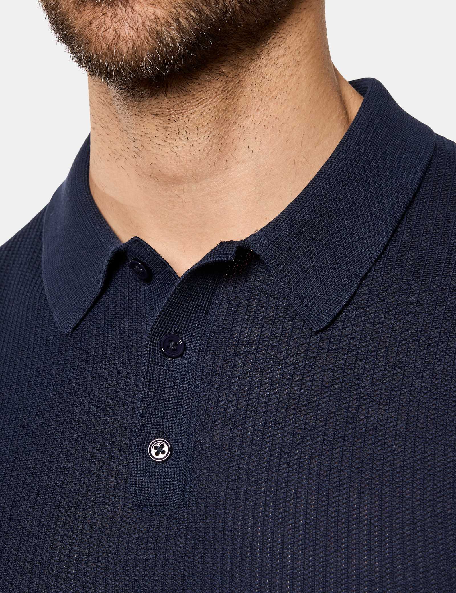Pure Cotton Textured Polo Shirt - image 3
