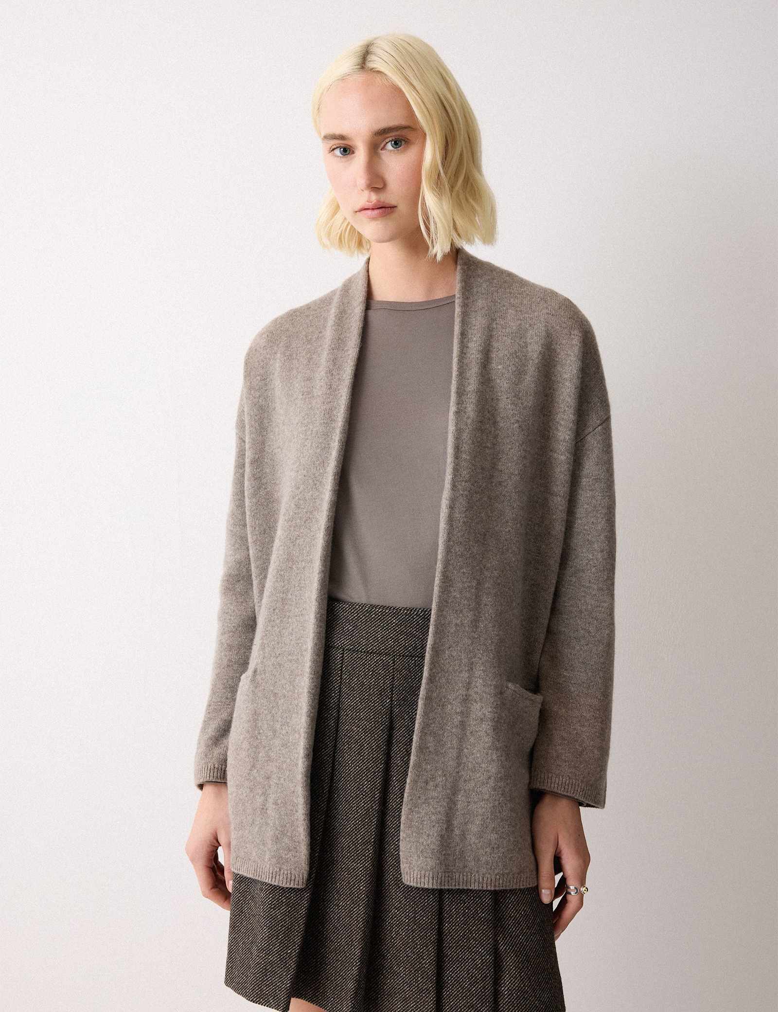Wool Rich Edge to Edge Longline Cardigan - image 2