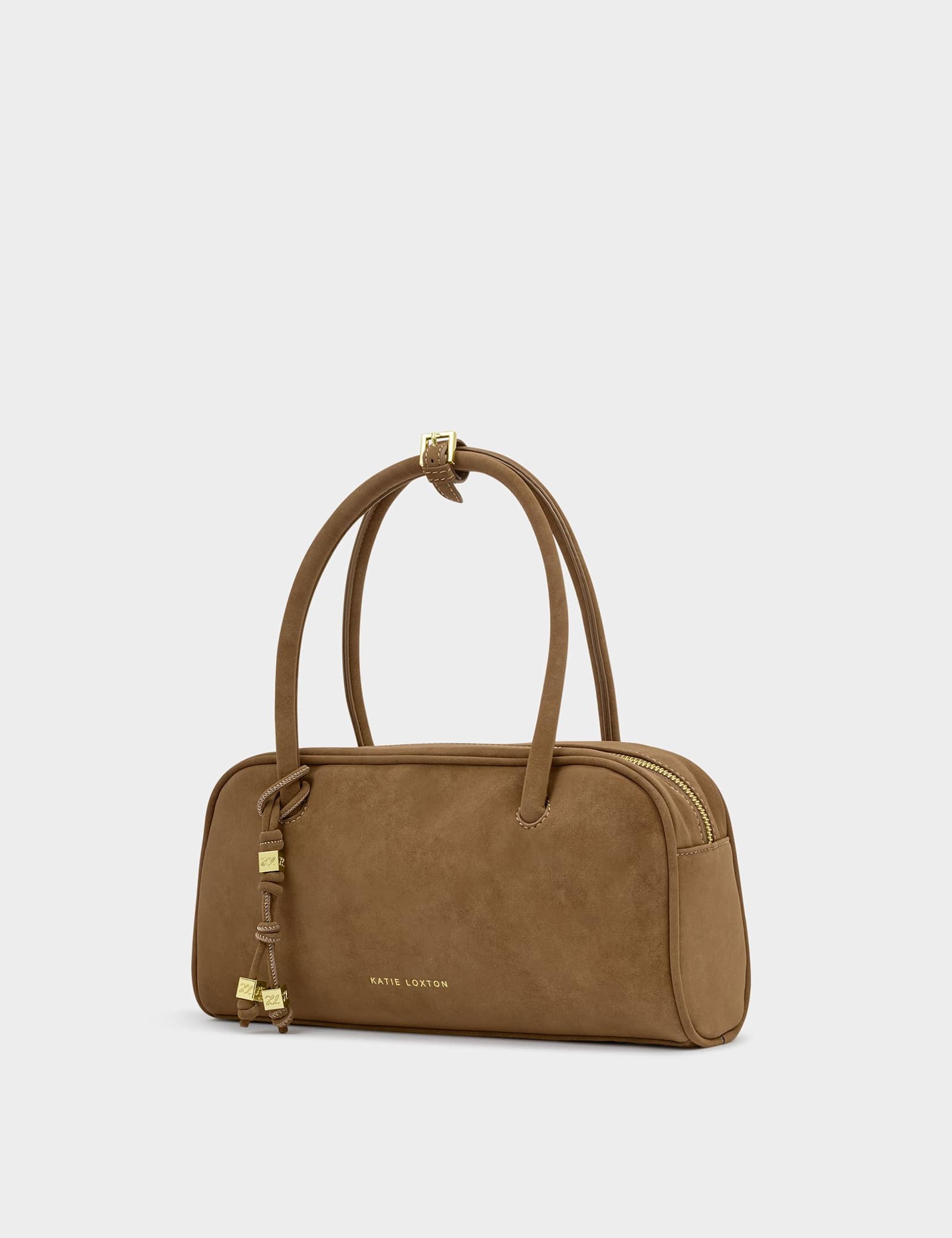 Suedette Top Handle Bowling Bag - image 5