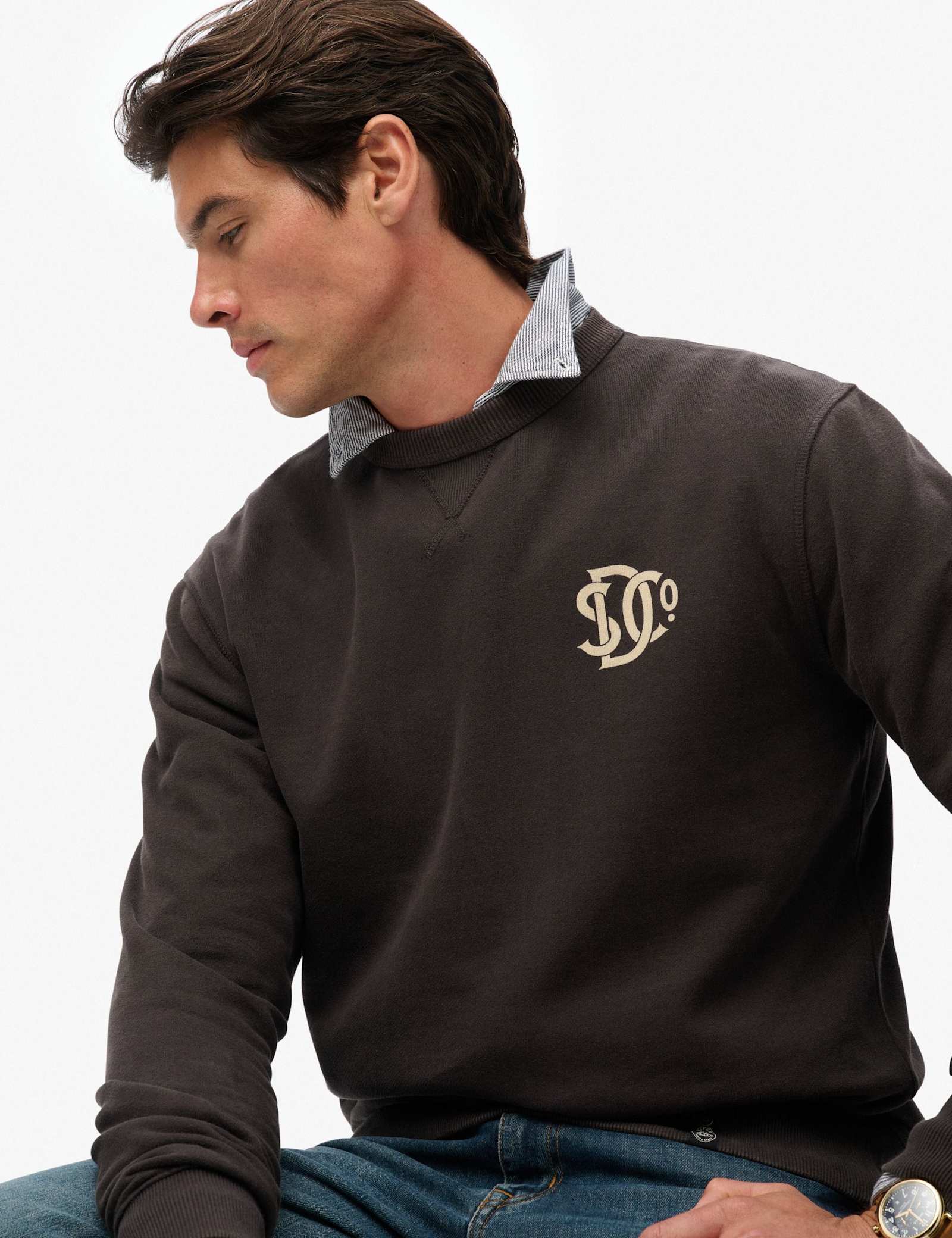 Pure Cotton Graphic Crew Neck Sweatshirt - image 3