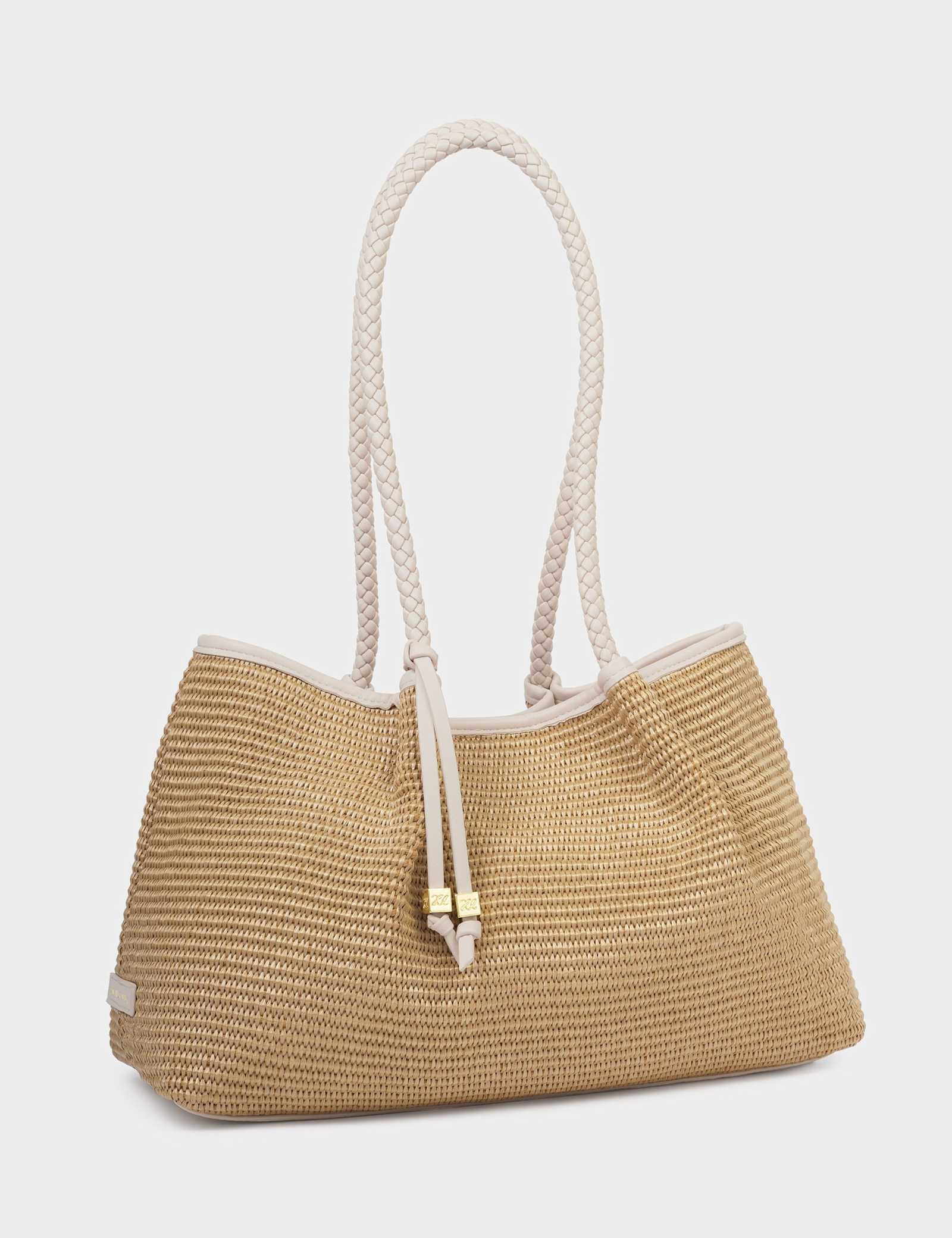 Raffia Woven Shoulder Tote Bag - image 5