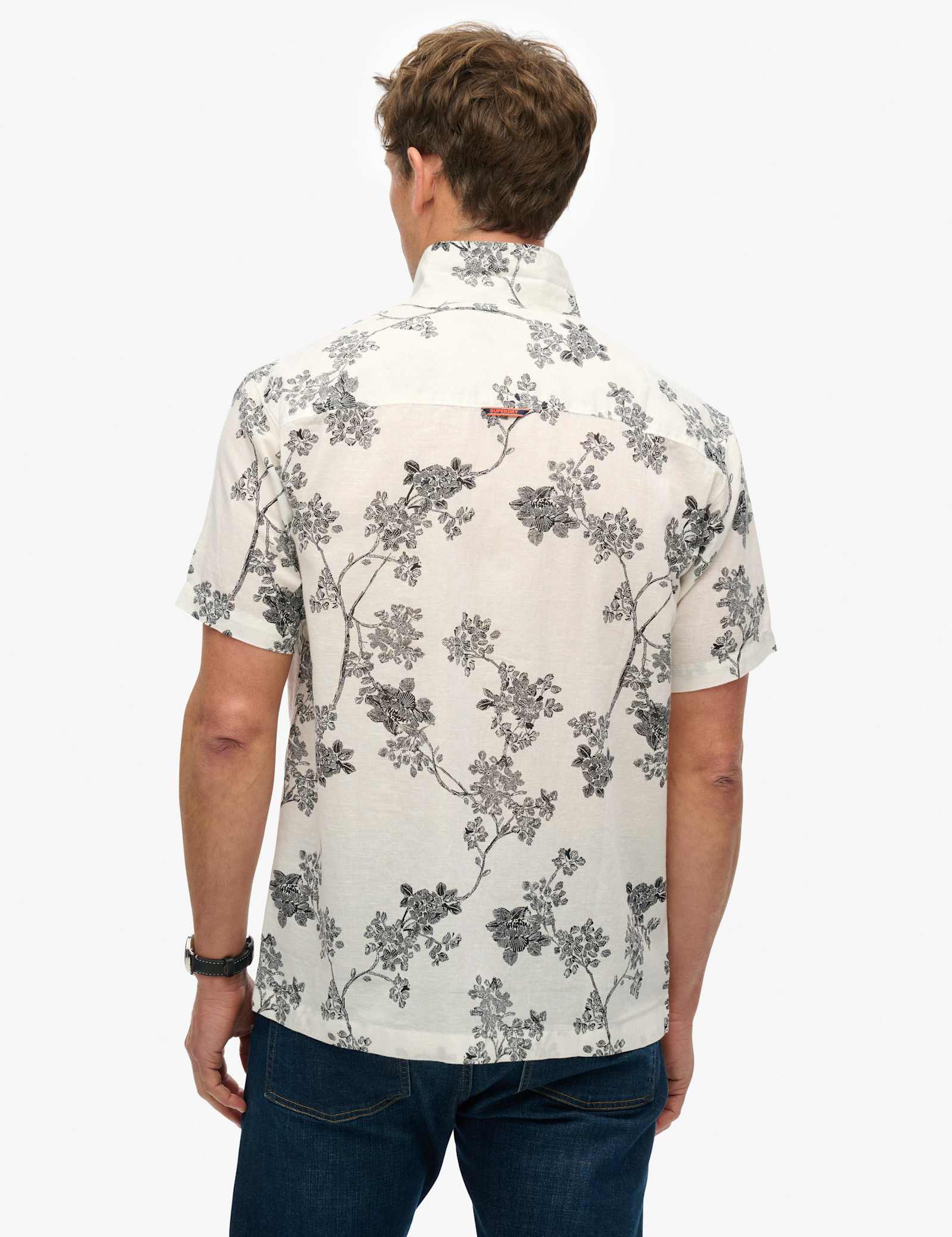 Relaxed Fit Cotton Linen Hawaiian Shirt - image 5