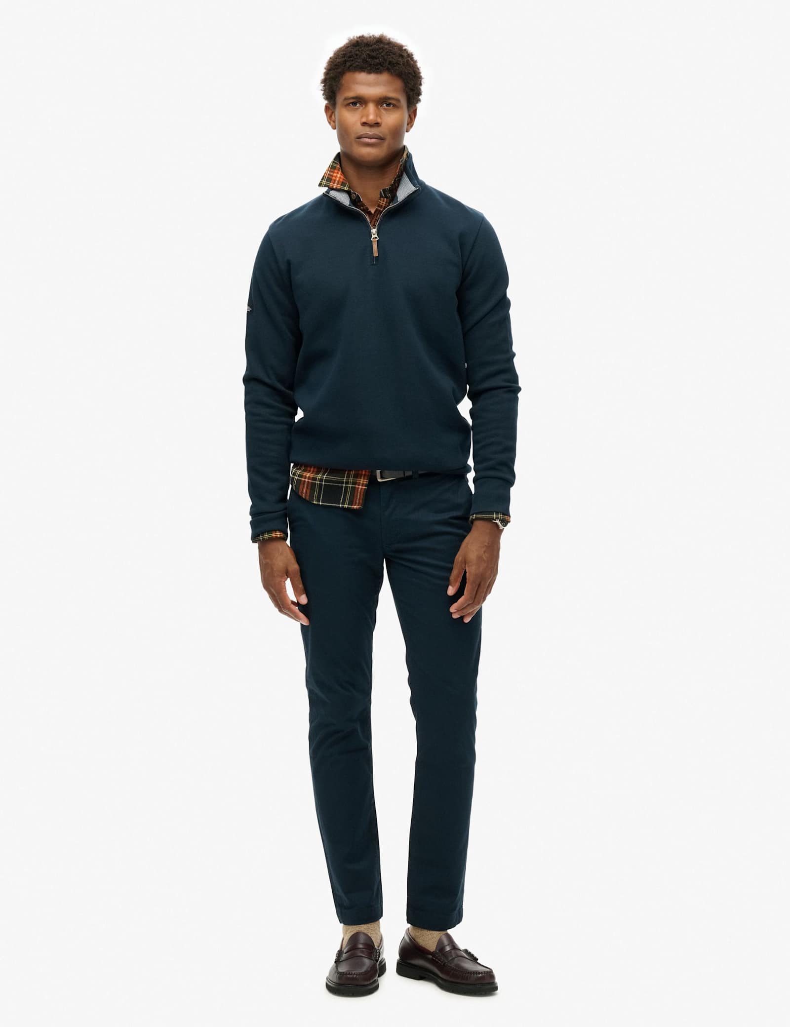 Cotton Rich Half Zip Sweatshirt - image 1
