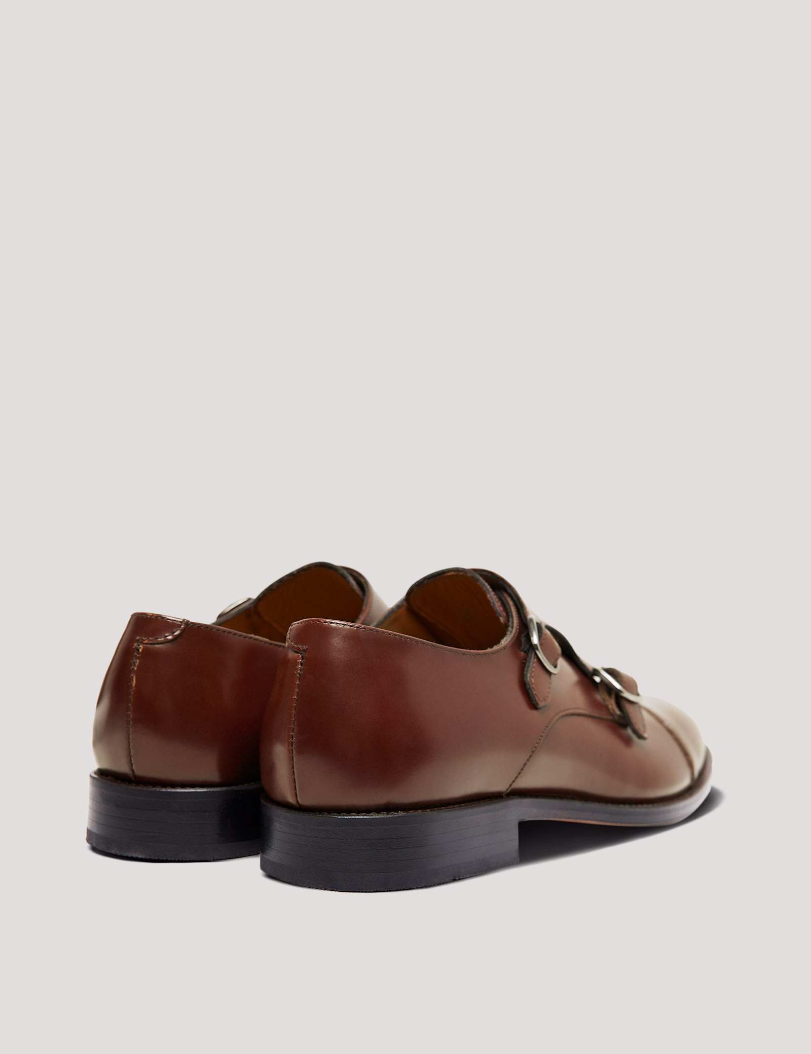 Leather Double Monk Strap Shoes - image 5