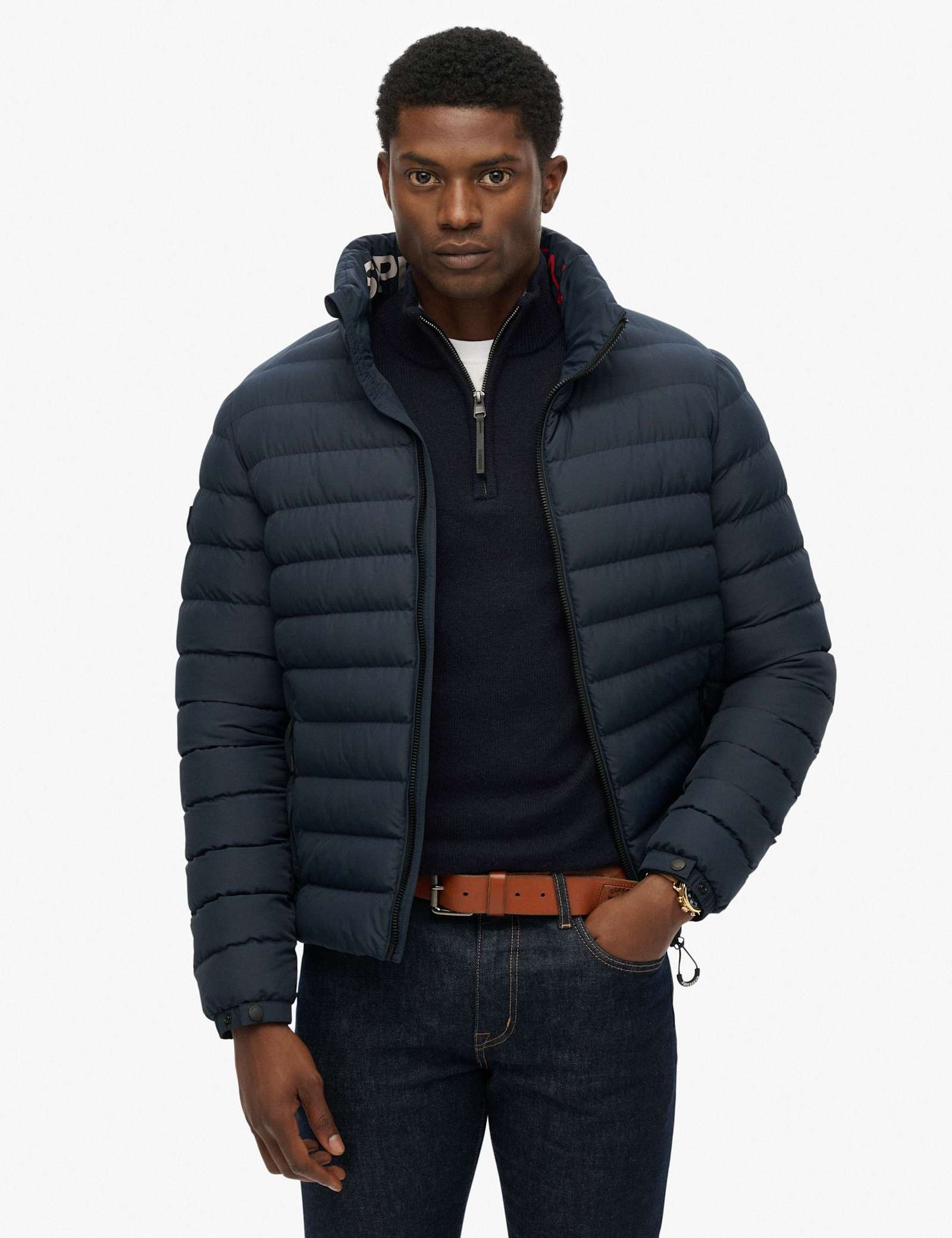 Funnel Neck Quilted Puffer Jacket - image 2