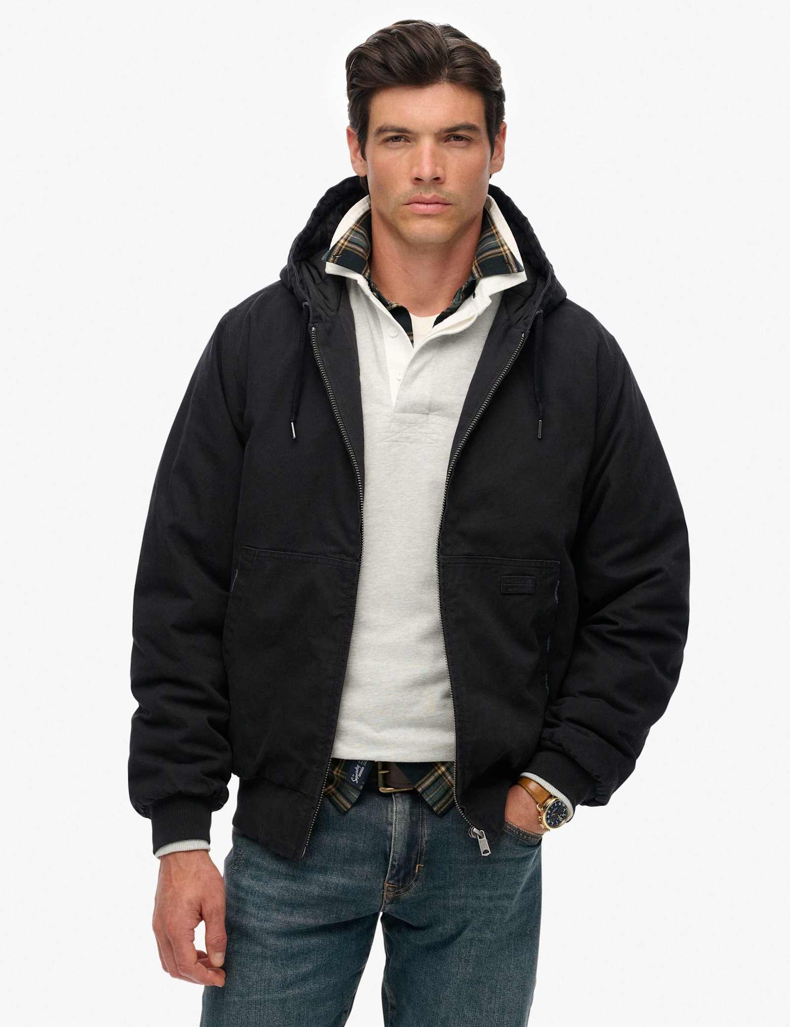 Canvas Hooded Parka Jacket - image 2
