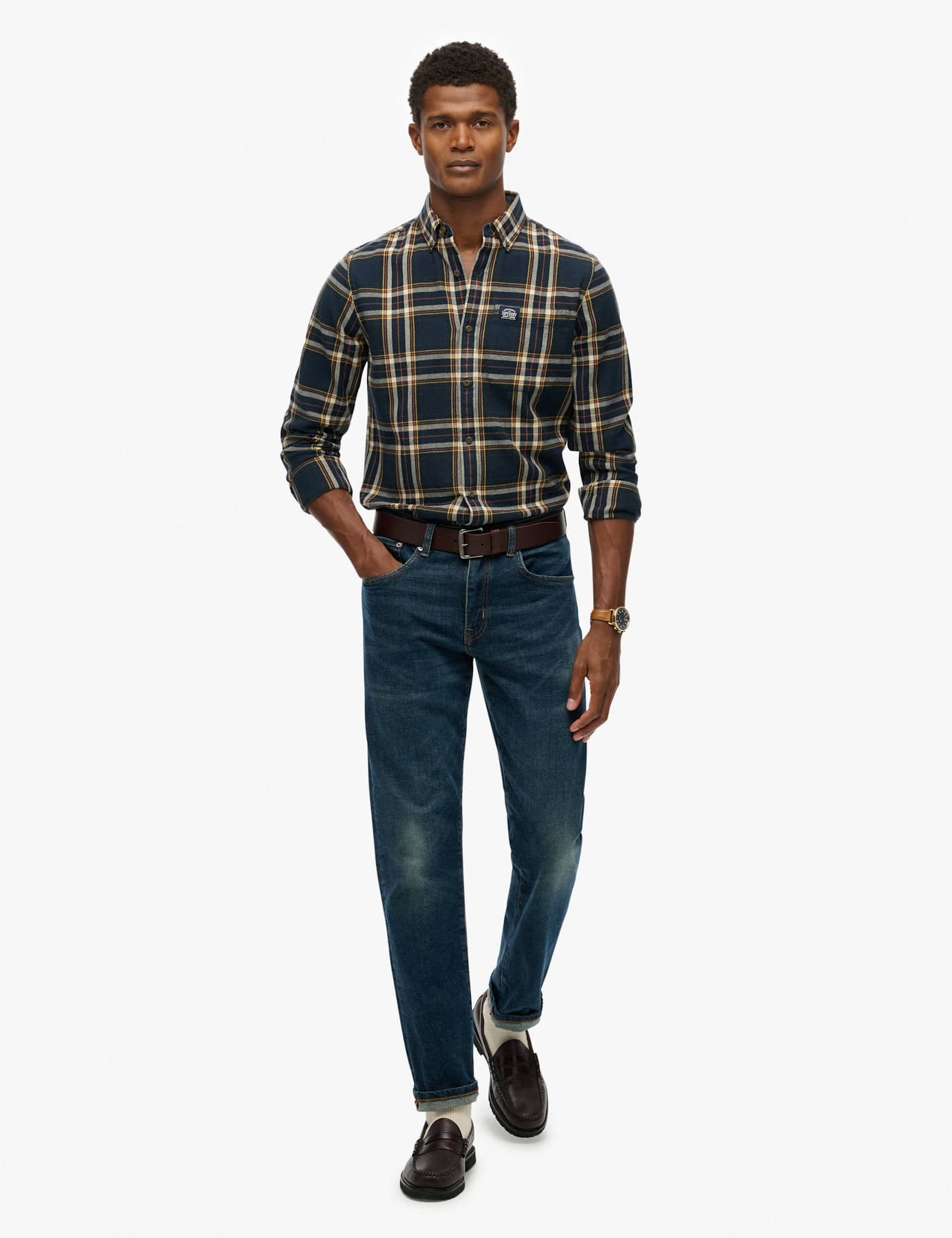 Regular Fit Pure Cotton Checked Flannel Shirt - image 5