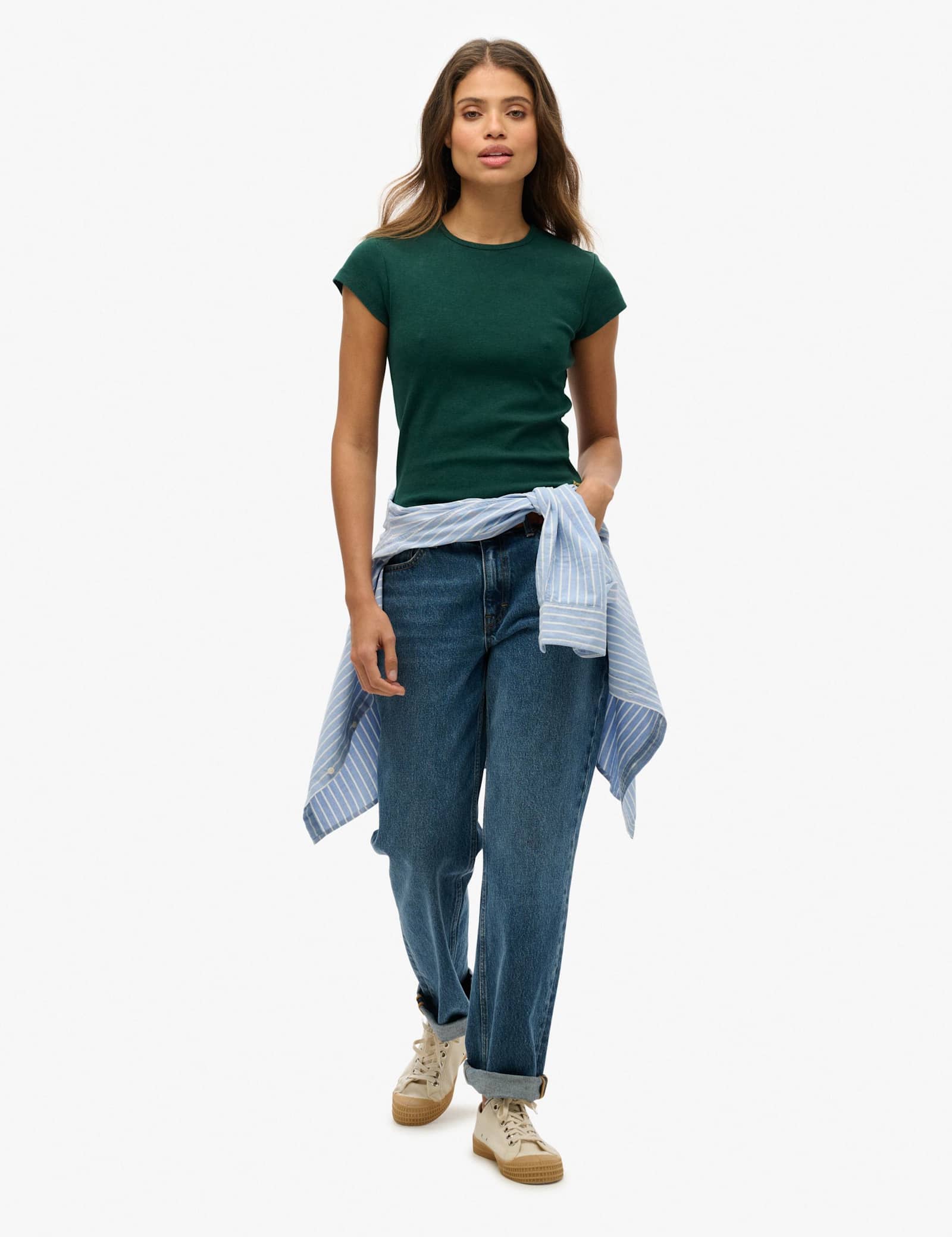 Pure Cotton Cap Sleeve T-Shirt - image 1