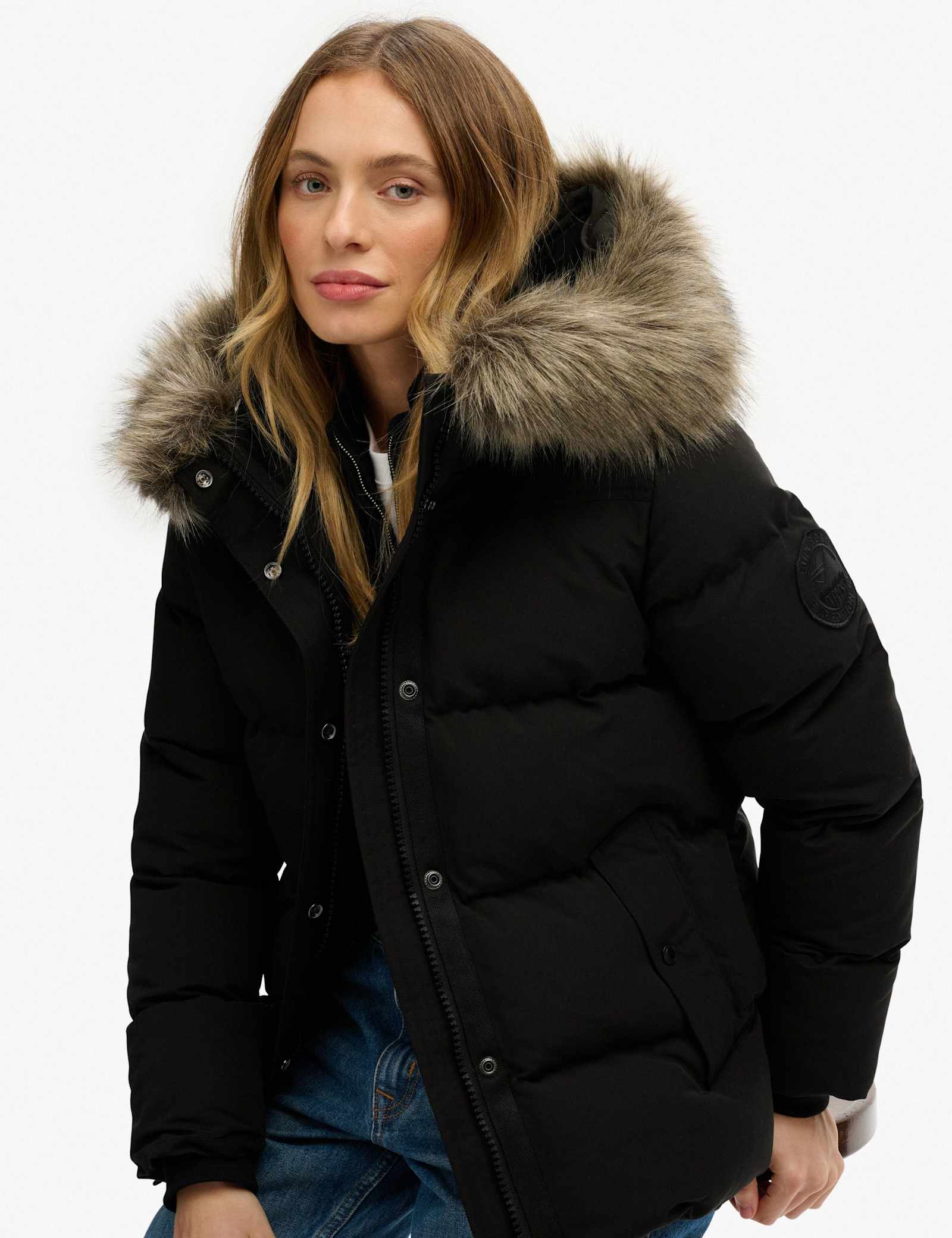 Hooded Funnel Neck Puffer Jacket - image 3