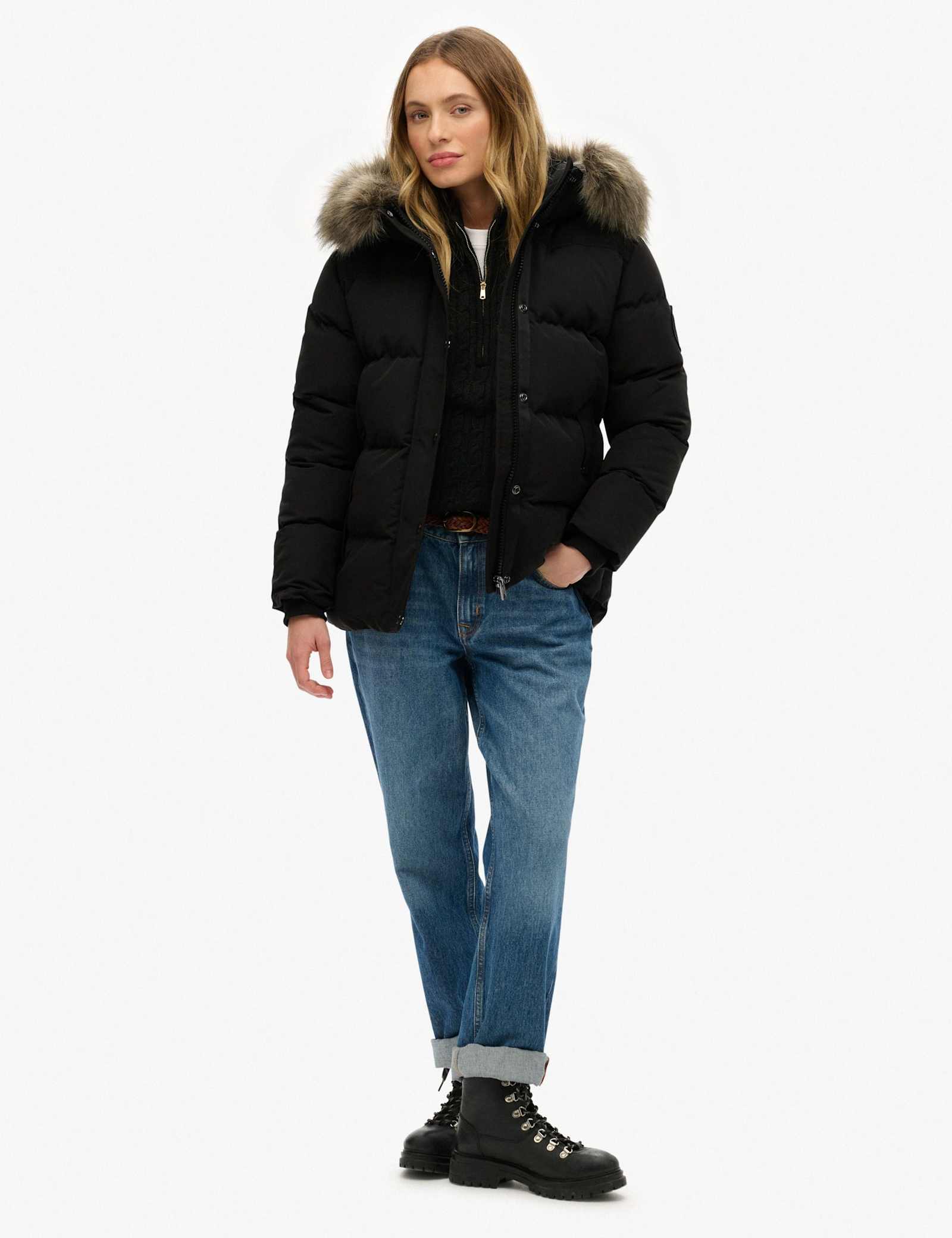 Hooded Funnel Neck Puffer Jacket - image 5