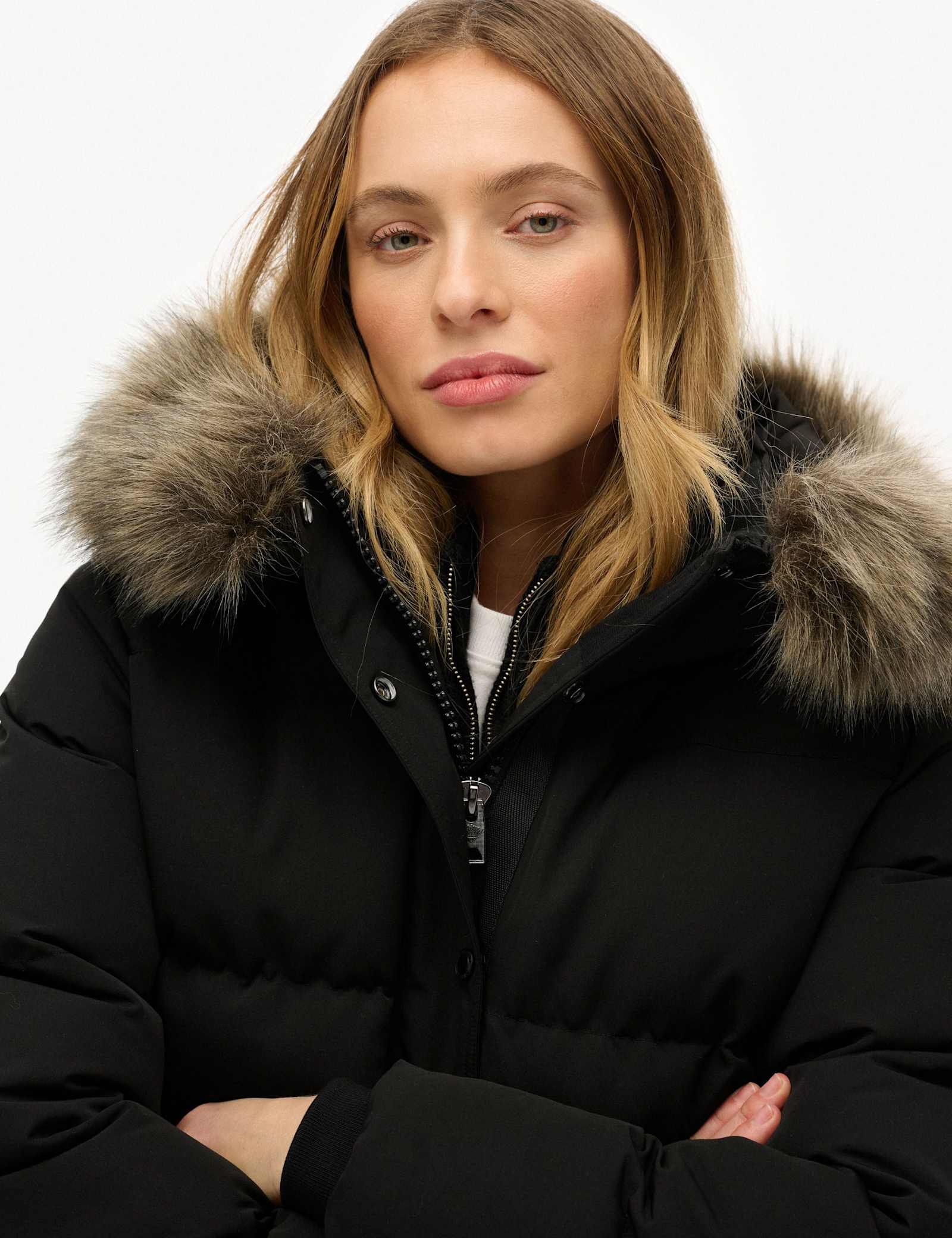 Hooded Funnel Neck Puffer Jacket - image 2